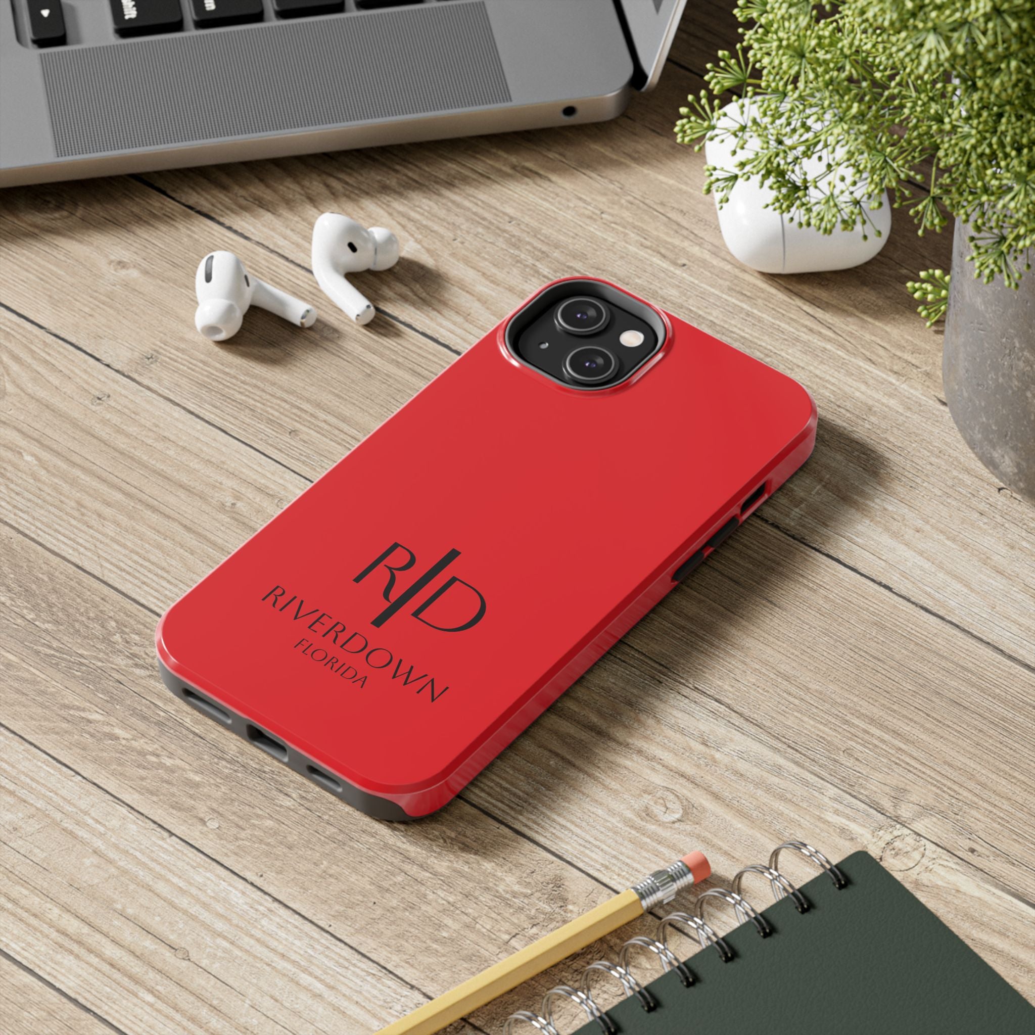 924 - Phone Case Red Berry — Durable Protective Phone Cover with Monogram Logo