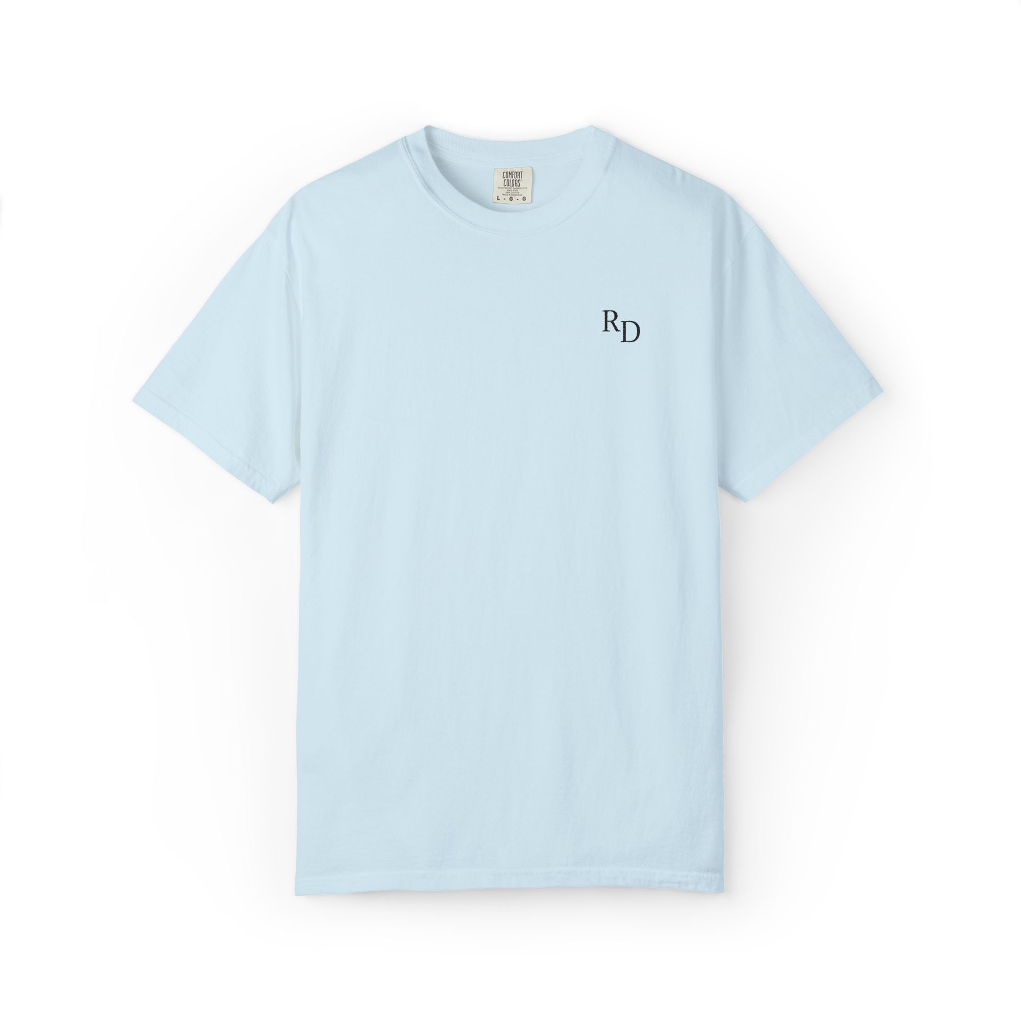 102 - Embroidered RD Logo T-Shirt — Soft Garment-Dyed Casual Tee