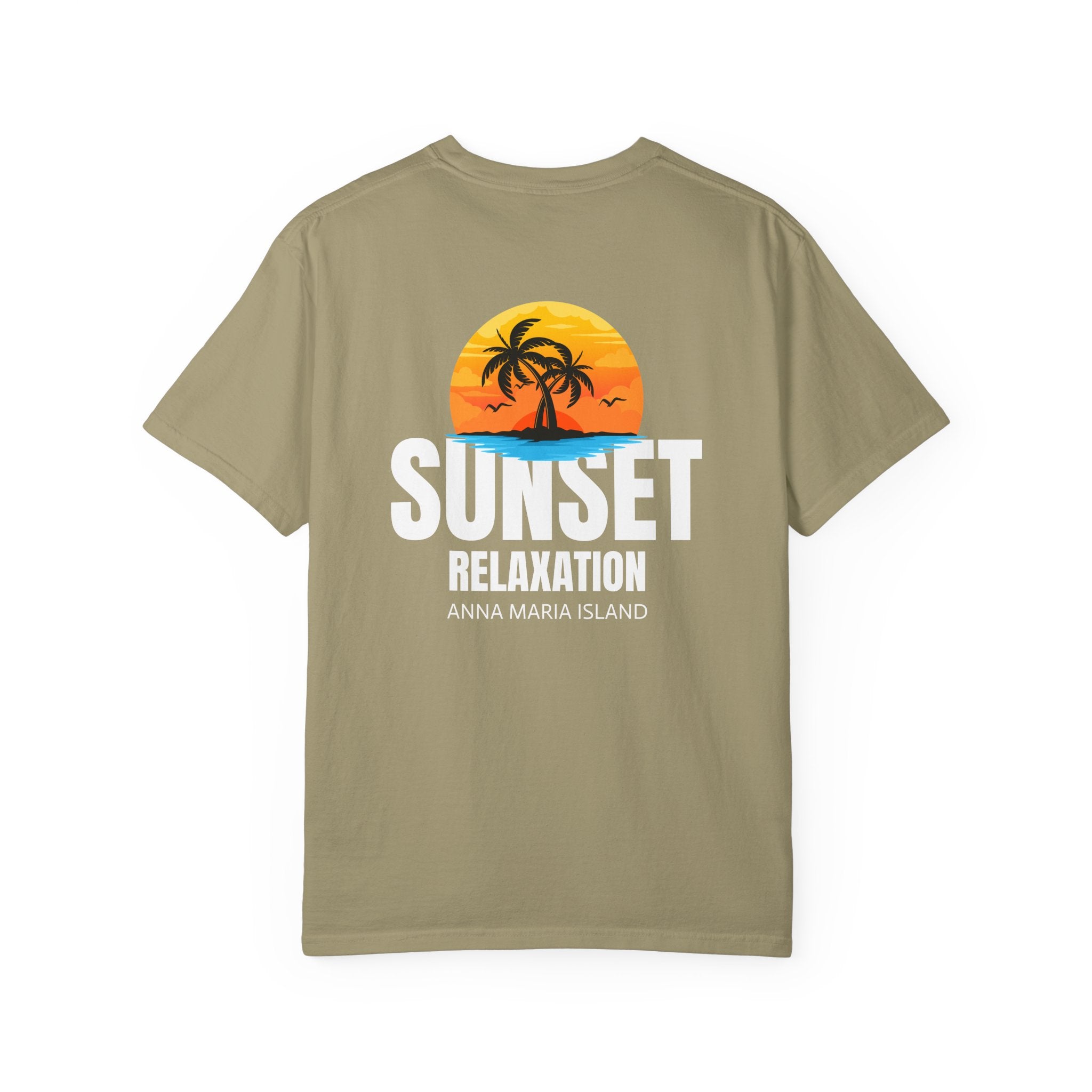 10 - Tee Multi Colors Sunset Relaxation — Minimalist Initials T-Shirt
