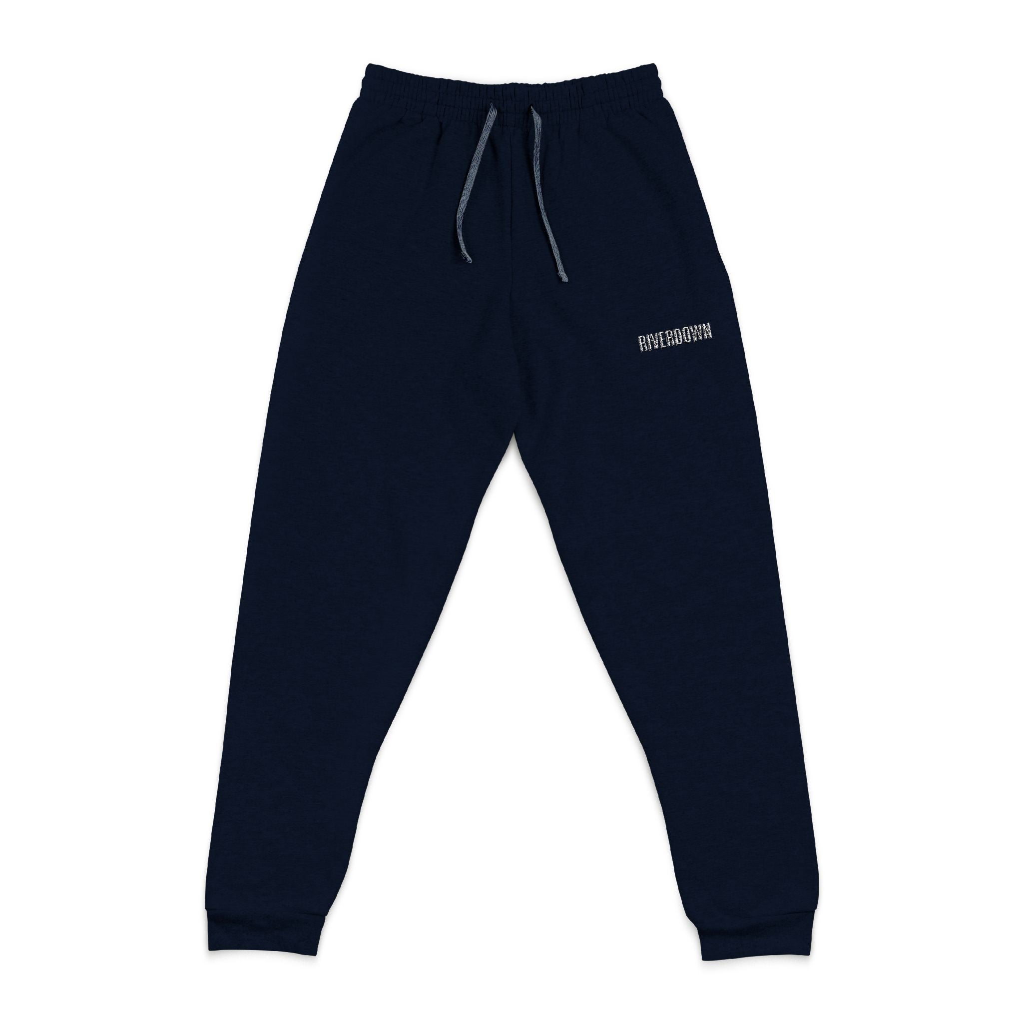 6 - Embroidered Cozy Joggers — Minimal Script Logo Sweatpants