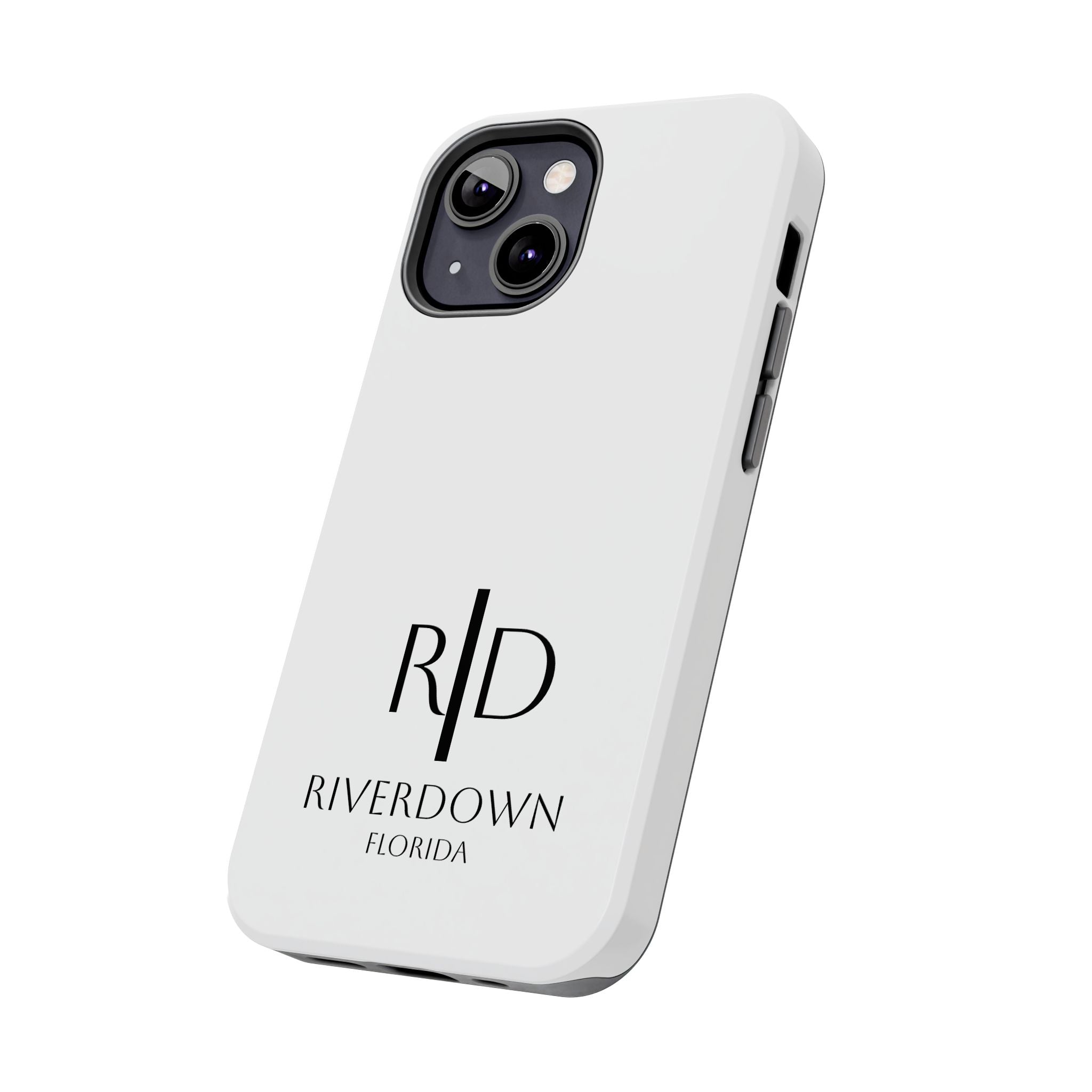 924 - Phone Case White Cap — Durable Protective Phone Cover with Monogram Logo