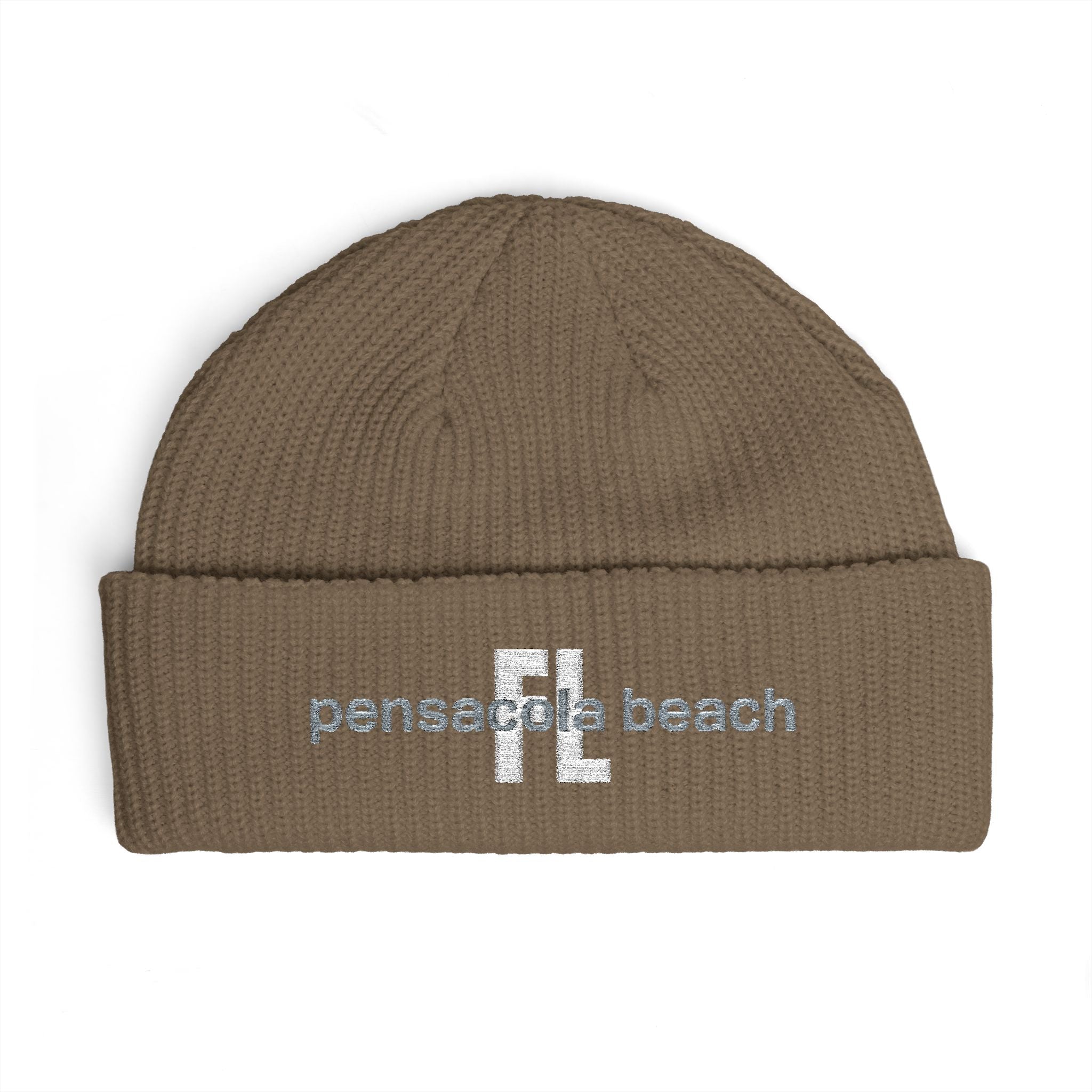 935 - Pensacola Beach Cuff Beanie Embroidered Streetwear Knit Cap