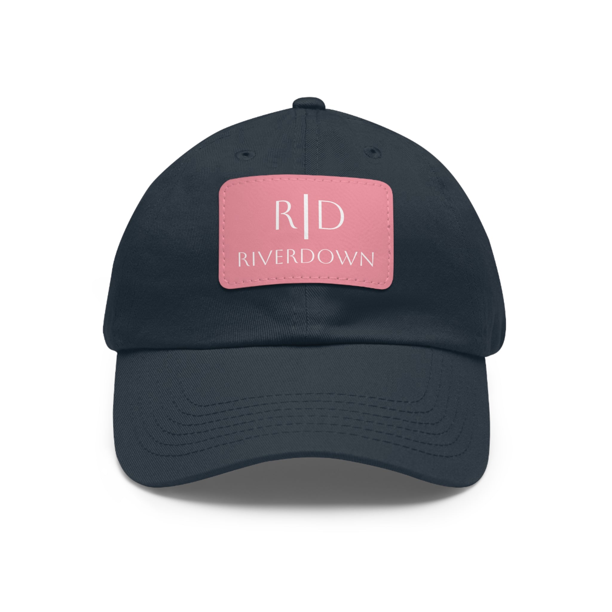 92 - Dad Hat with Leather Patch Multi Color (Rectangle)