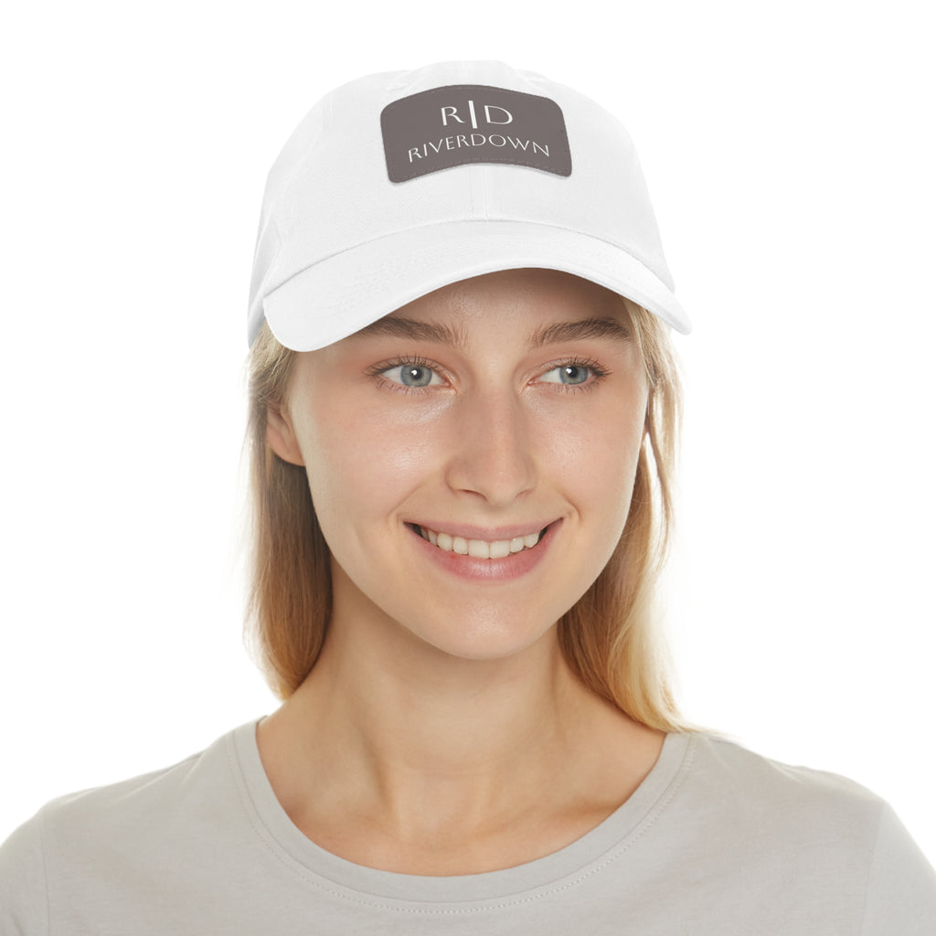 92 - Dad Hat with Leather Patch Multi Color (Rectangle)
