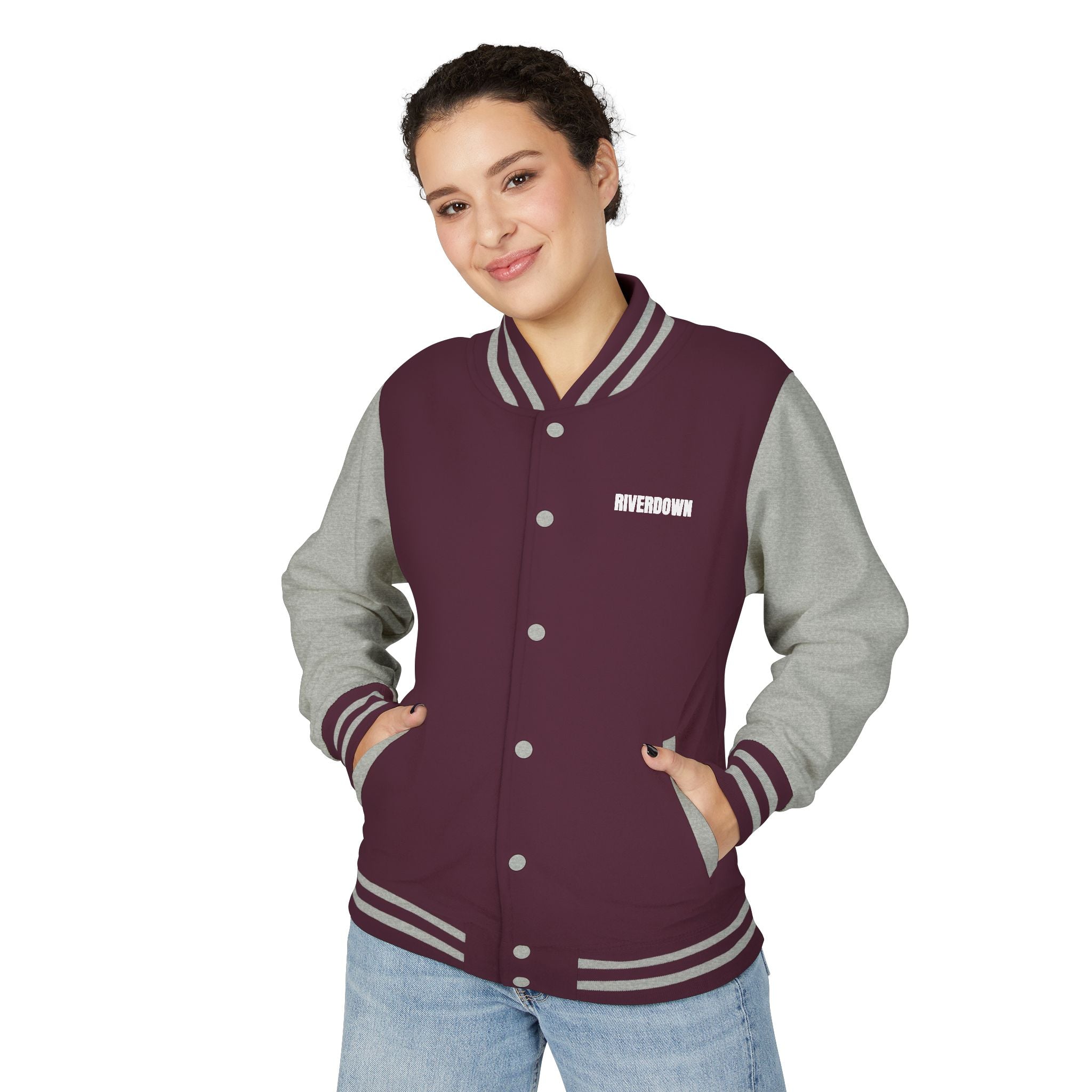 52 - Jacket Letterman - Classic Black & White Varsity Style with 'R|D' Chest Logo