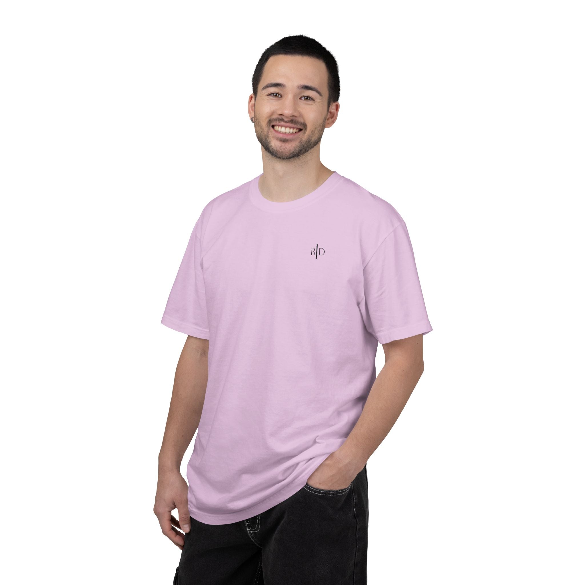 101 - Embroidered RD Logo T-Shirt — Soft Garment-Dyed Casual Tee