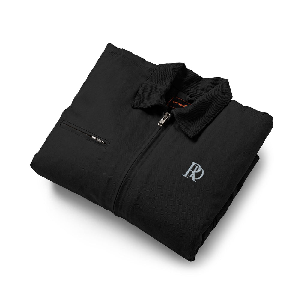 52 - Jacket Embroidered Work Jacket — Classic Duck Cloth Zip-Up with RD Monogram