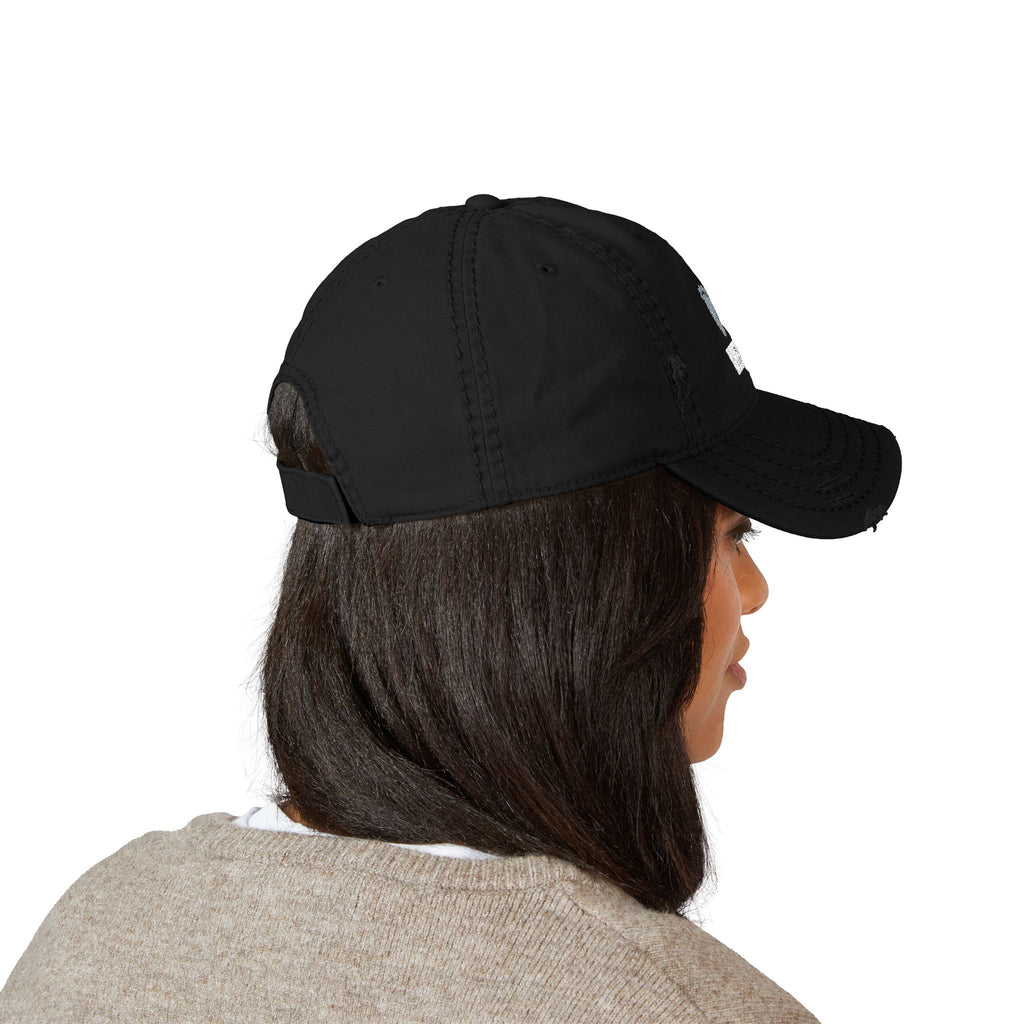 92 - Riverdown Feet Embroidered Distressed Dad Hat - Embroidered Vintage Beach Cap