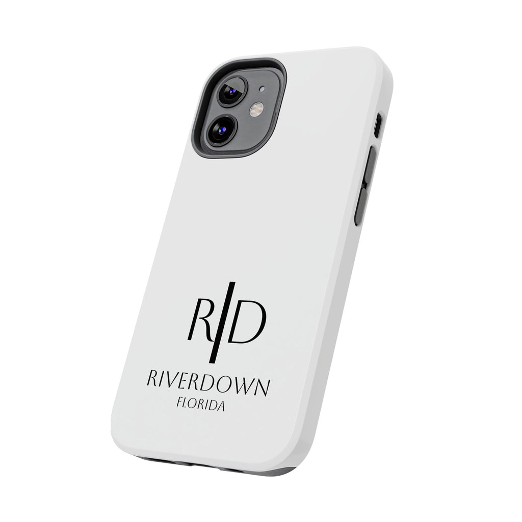 924 - Phone Case White Cap — Durable Protective Phone Cover with Monogram Logo