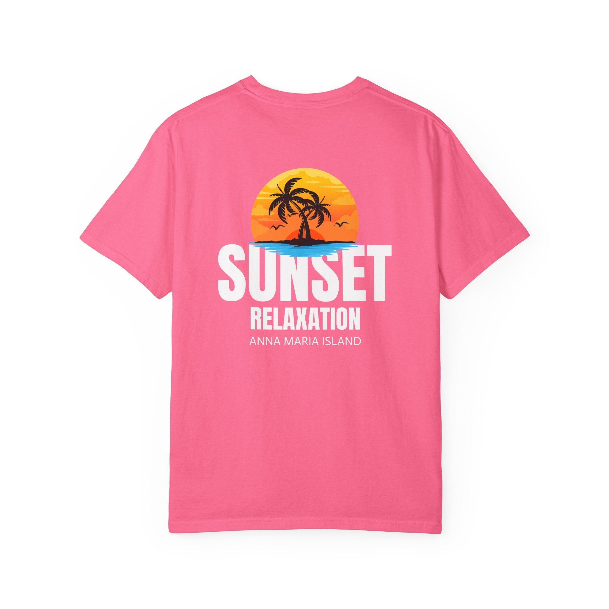 10 - Tee Multi Colors Sunset Relaxation — Minimalist Initials T-Shirt
