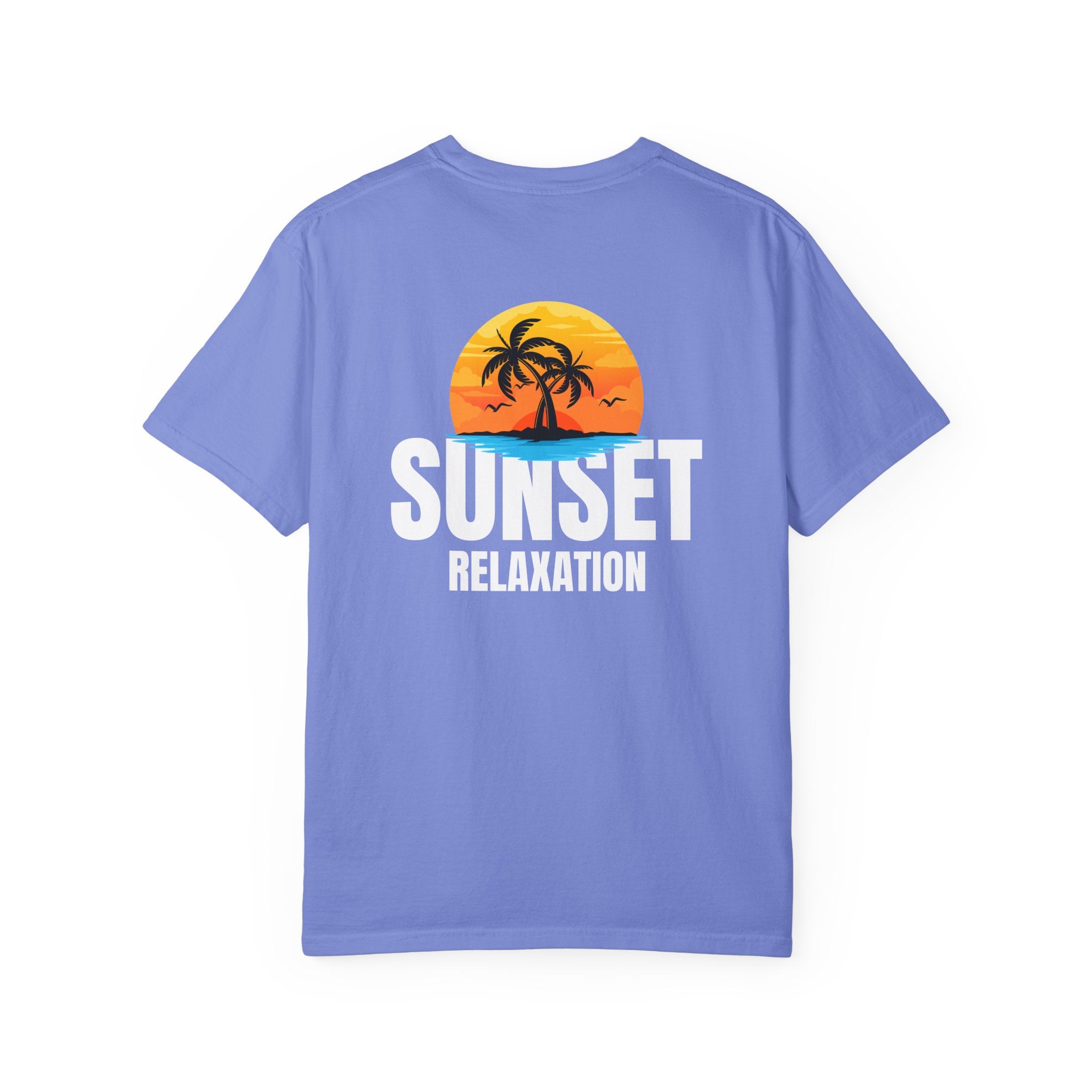 10 - Tee Multi Colors Sunset Relaxation — Minimalist Initials T-Shirt