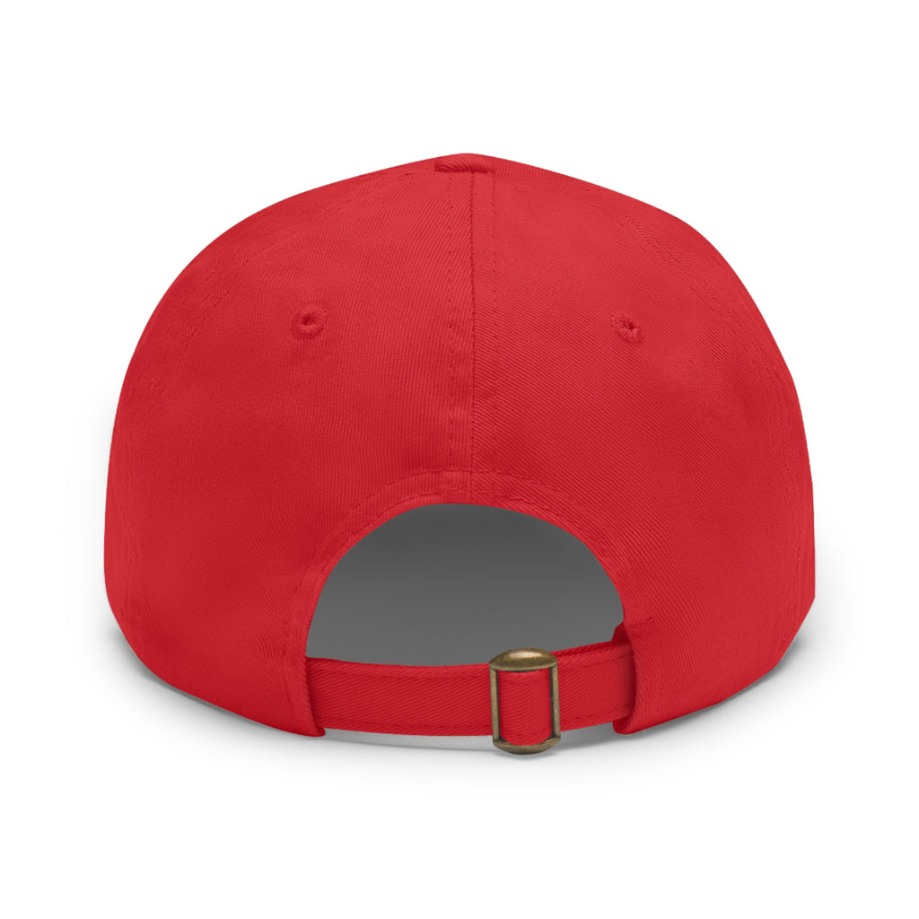 92 - Dad Hat with Leather Patch Multi Color (Rectangle)