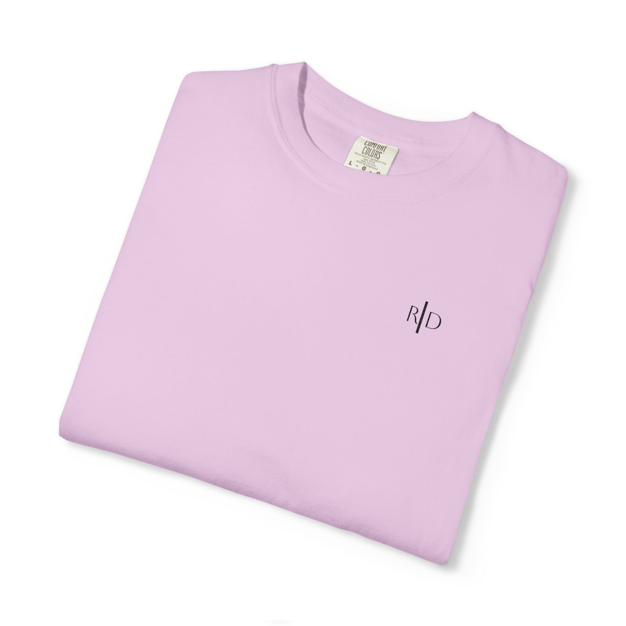 101 - Embroidered RD Logo T-Shirt — Soft Garment-Dyed Casual Tee