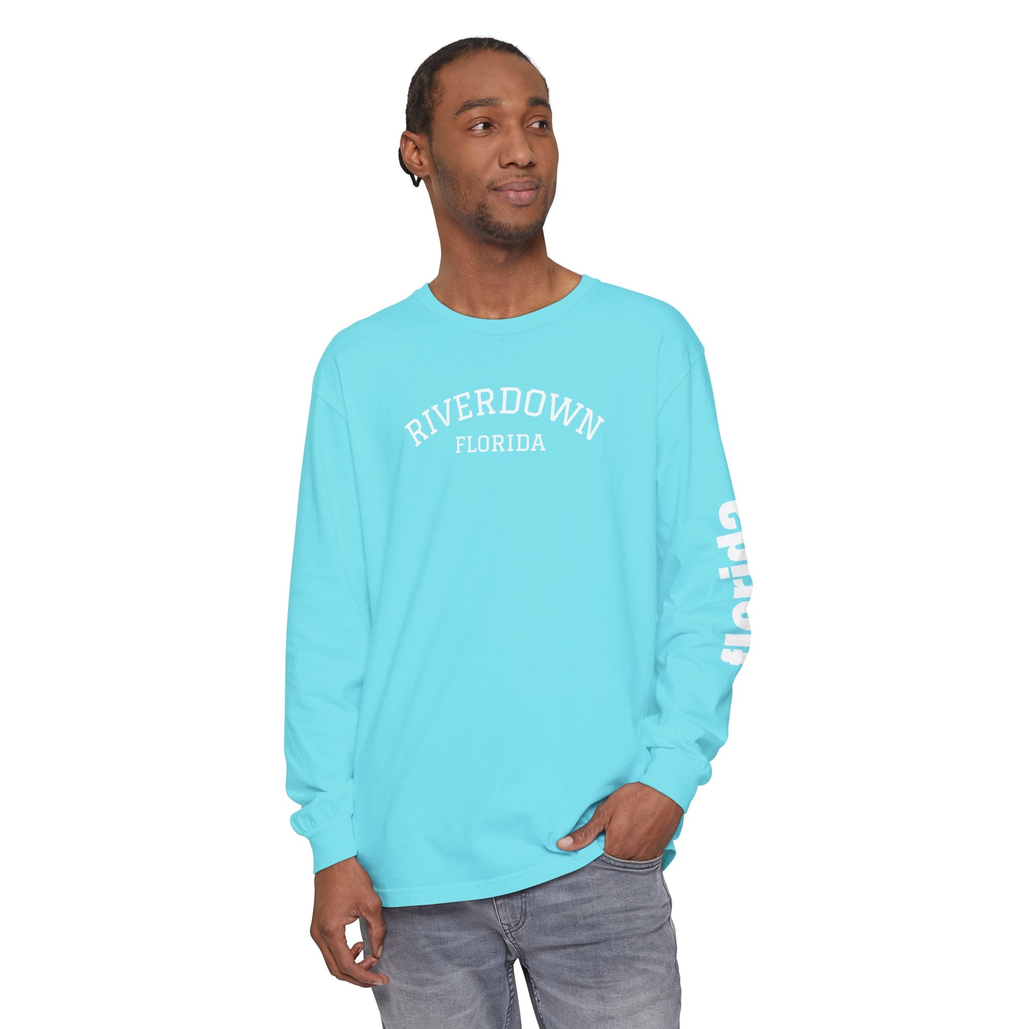 2 - Long Sleeve Tee Multi Colors 'R|D' — Florida Sleeve Graphic
