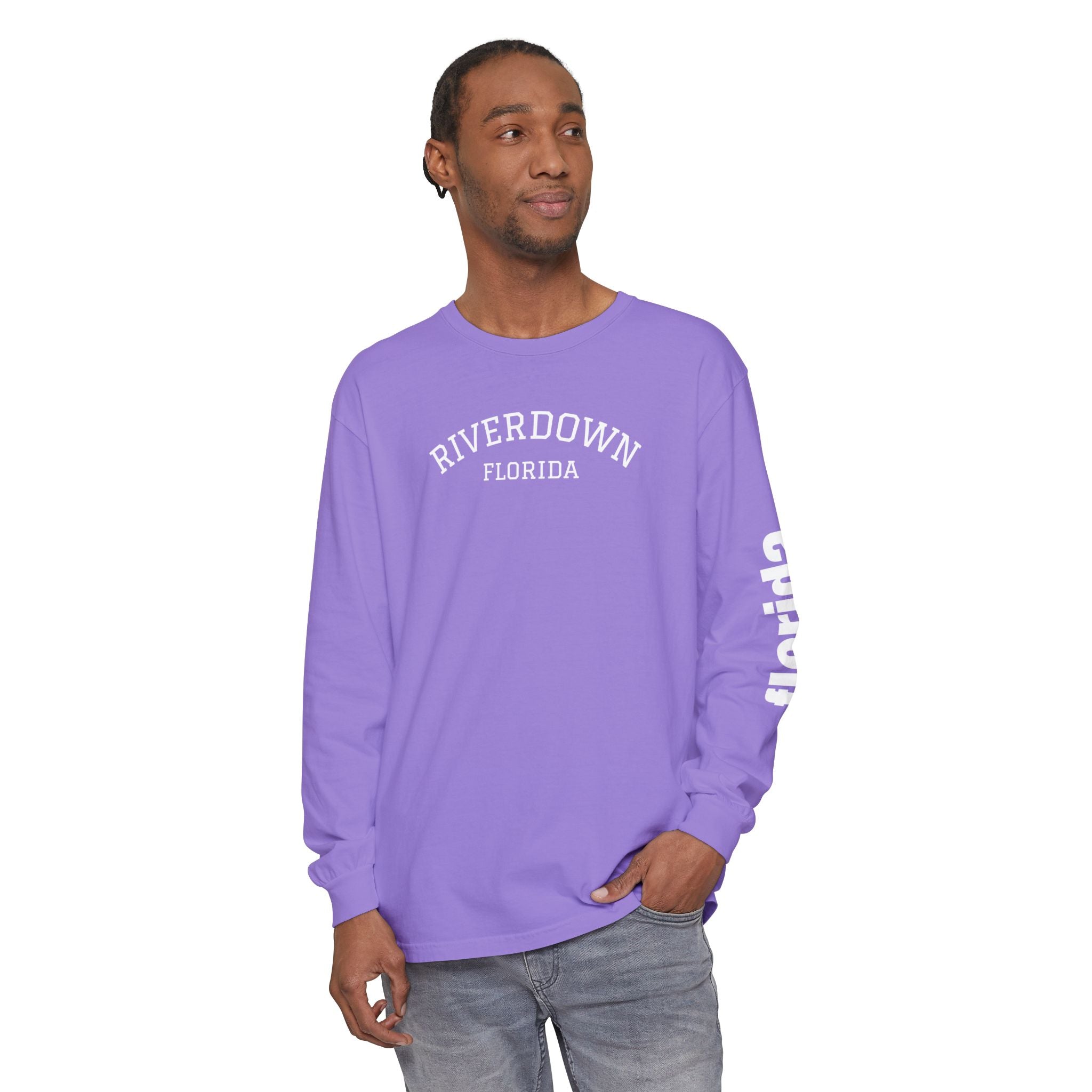 2 - Long Sleeve Tee Multi Colors 'R|D' — Florida Sleeve Graphic