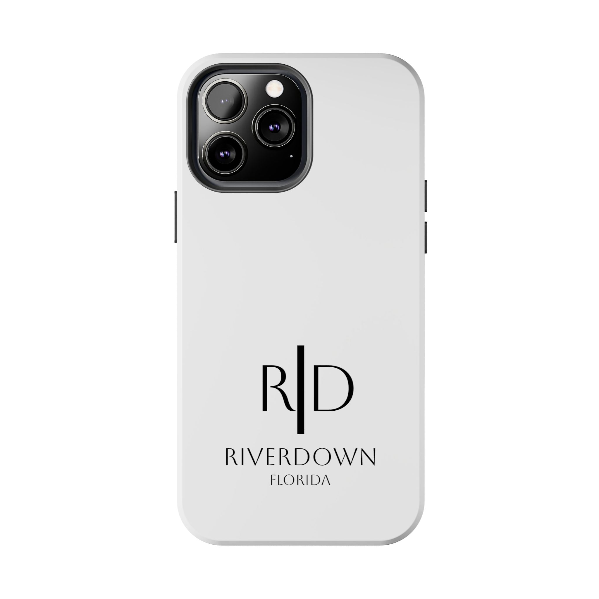 924 - Phone Case White Cap — Durable Protective Phone Cover with Monogram Logo