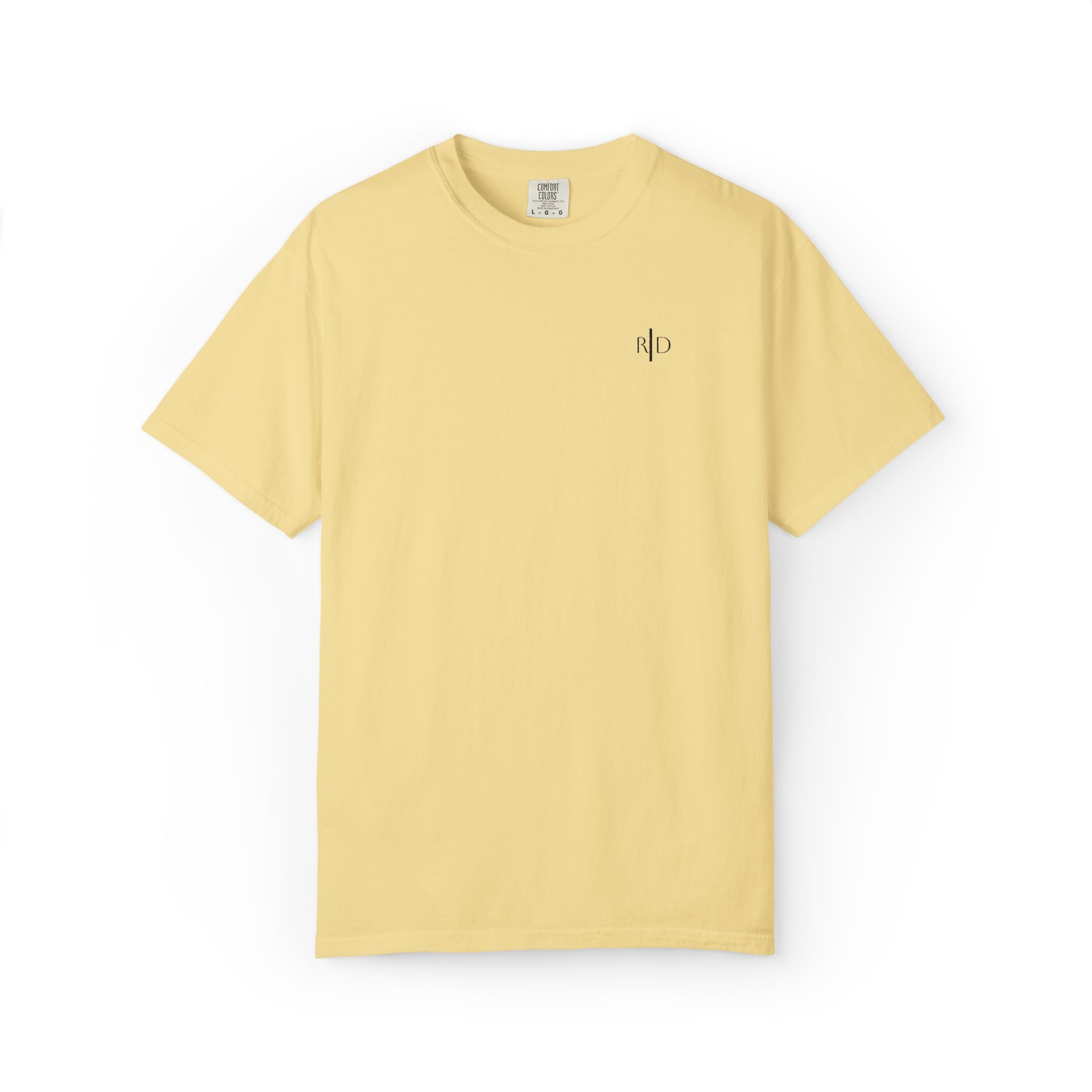 101 - Embroidered RD Logo T-Shirt — Soft Garment-Dyed Casual Tee
