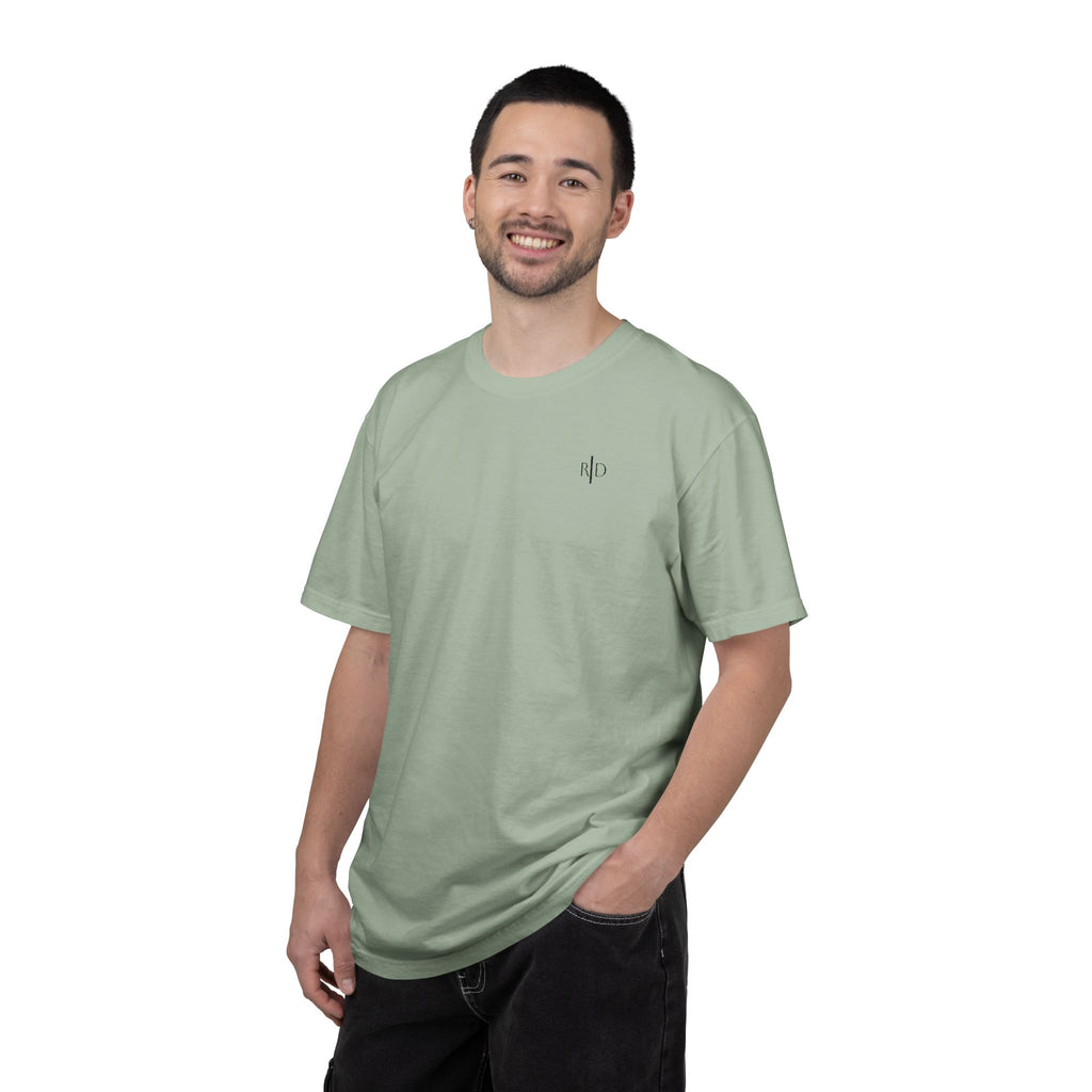 101 - Embroidered RD Logo T-Shirt — Soft Garment-Dyed Casual Tee