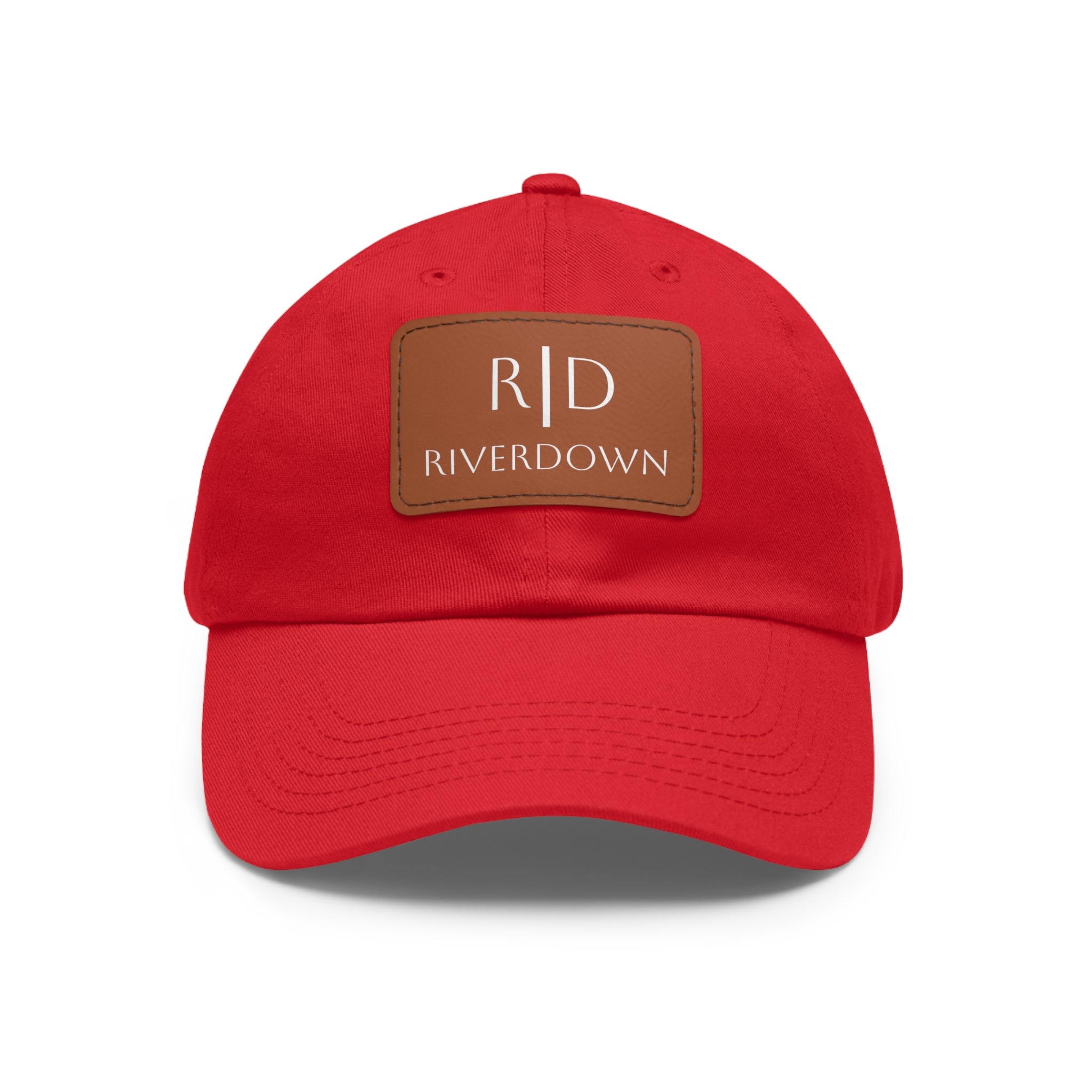 92 - Dad Hat with Leather Patch Multi Color (Rectangle)