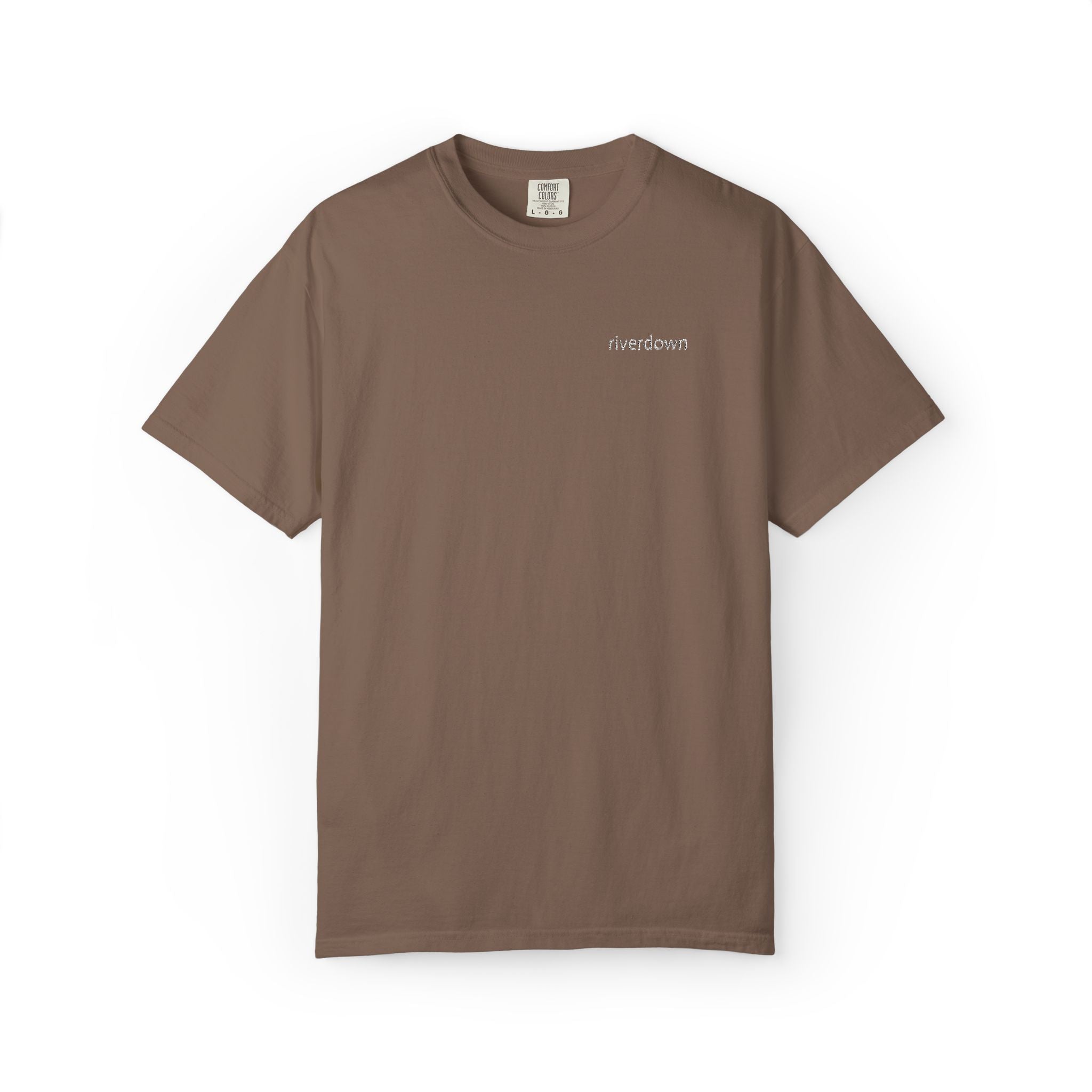 101 - Embroidered Riverdown T-Shirt — Soft Garment-Dyed Casual Tee