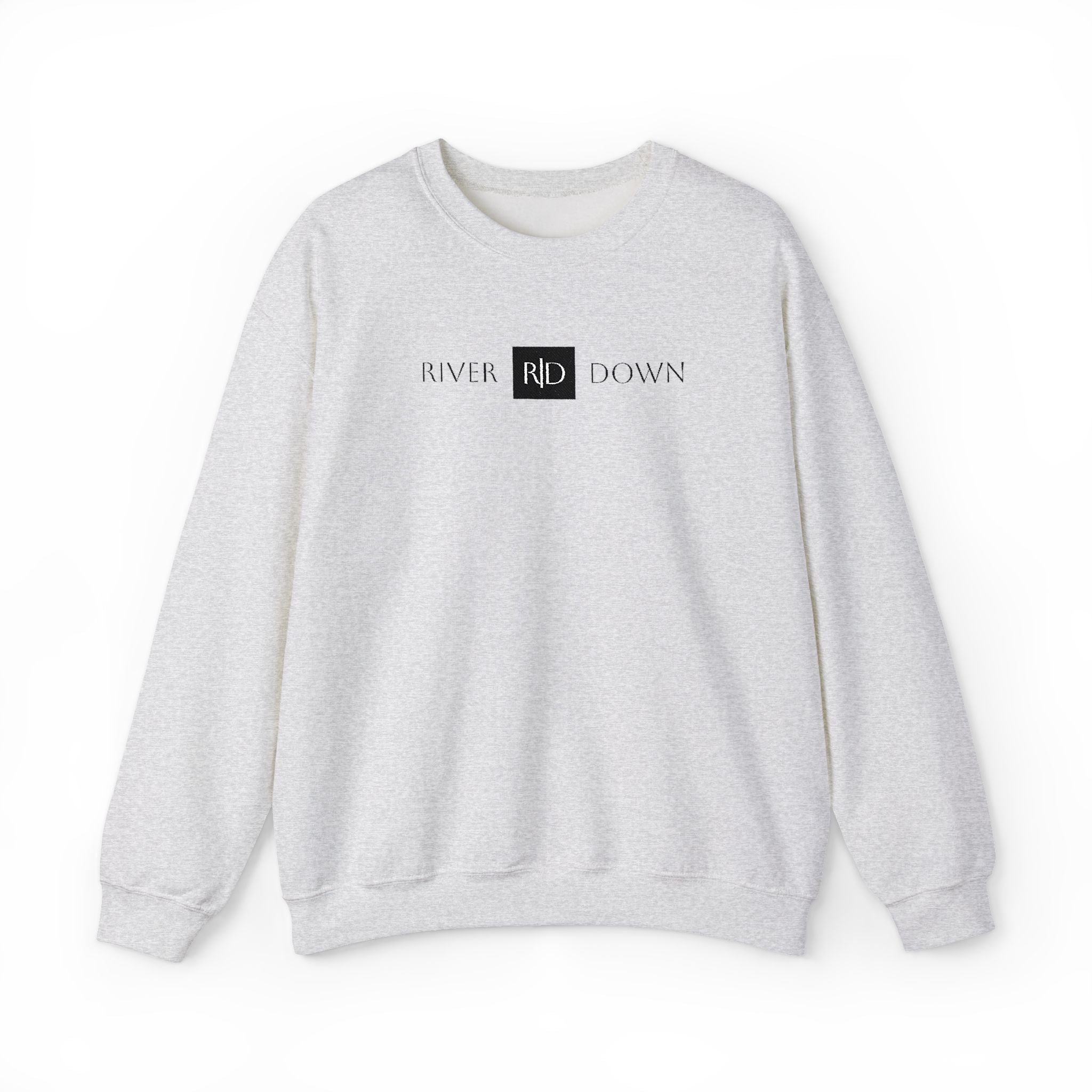 3 - Sweatshirt Embroidered Square RD Minimal Graphic Crewneck Sweatshirt — Small Black Patch Logo