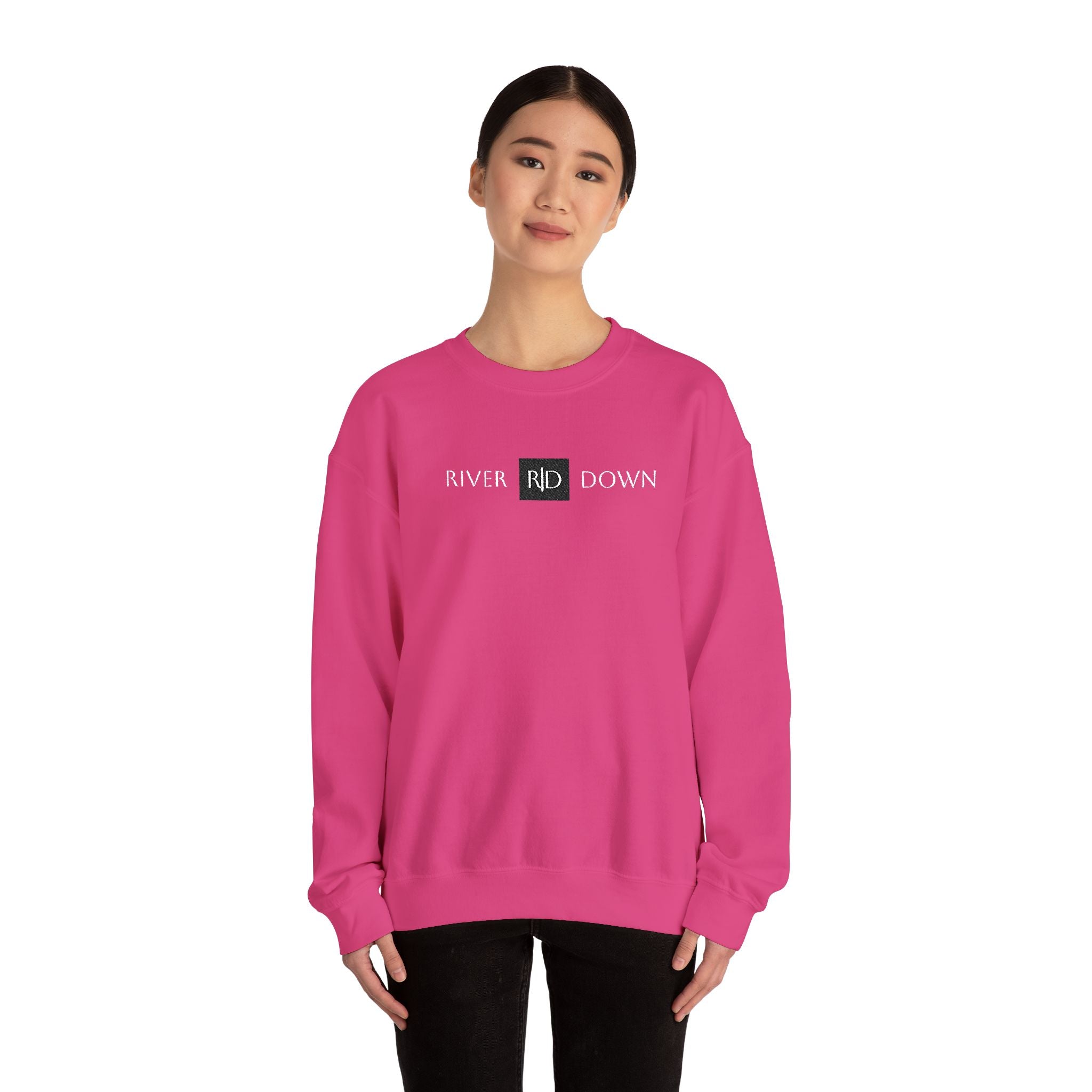 3 - Sweatshirt Embroidered Square RD Minimal Graphic Crewneck Sweatshirt — Small Black Patch Logo