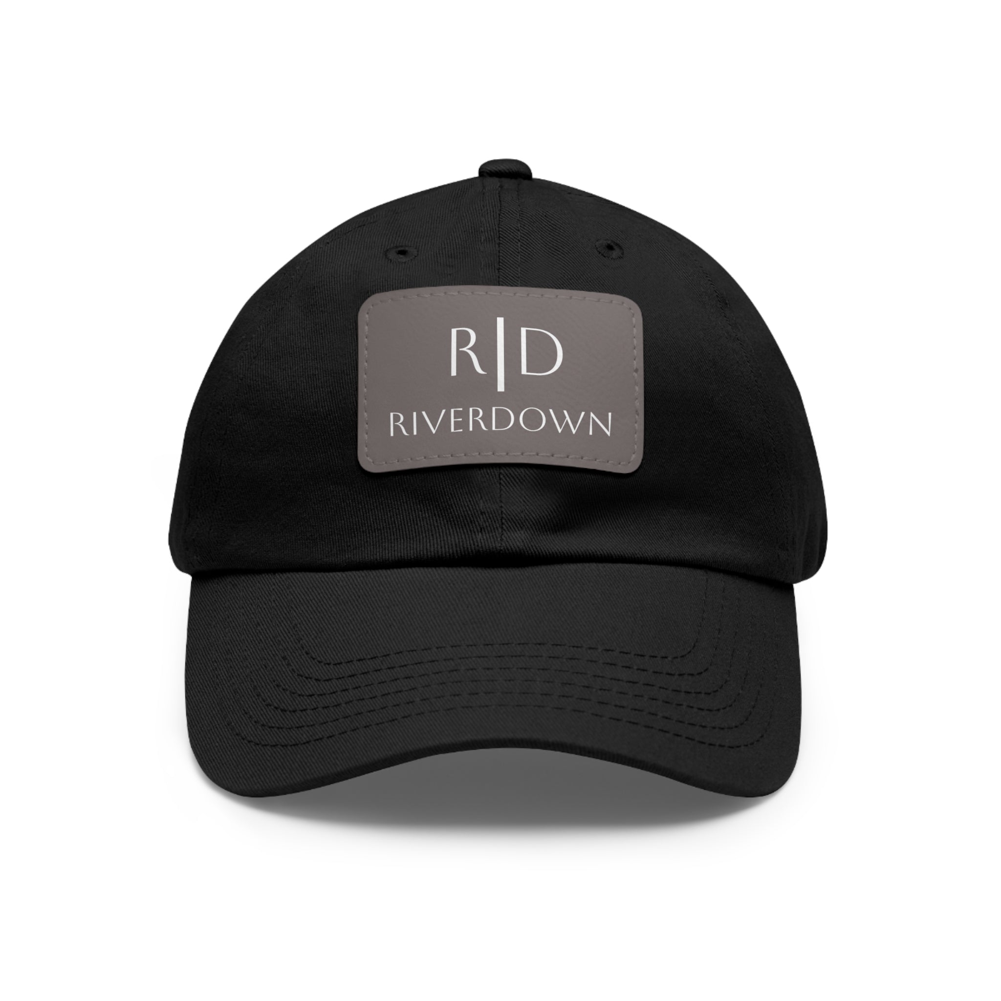 92 - Dad Hat with Leather Patch Multi Color (Rectangle)
