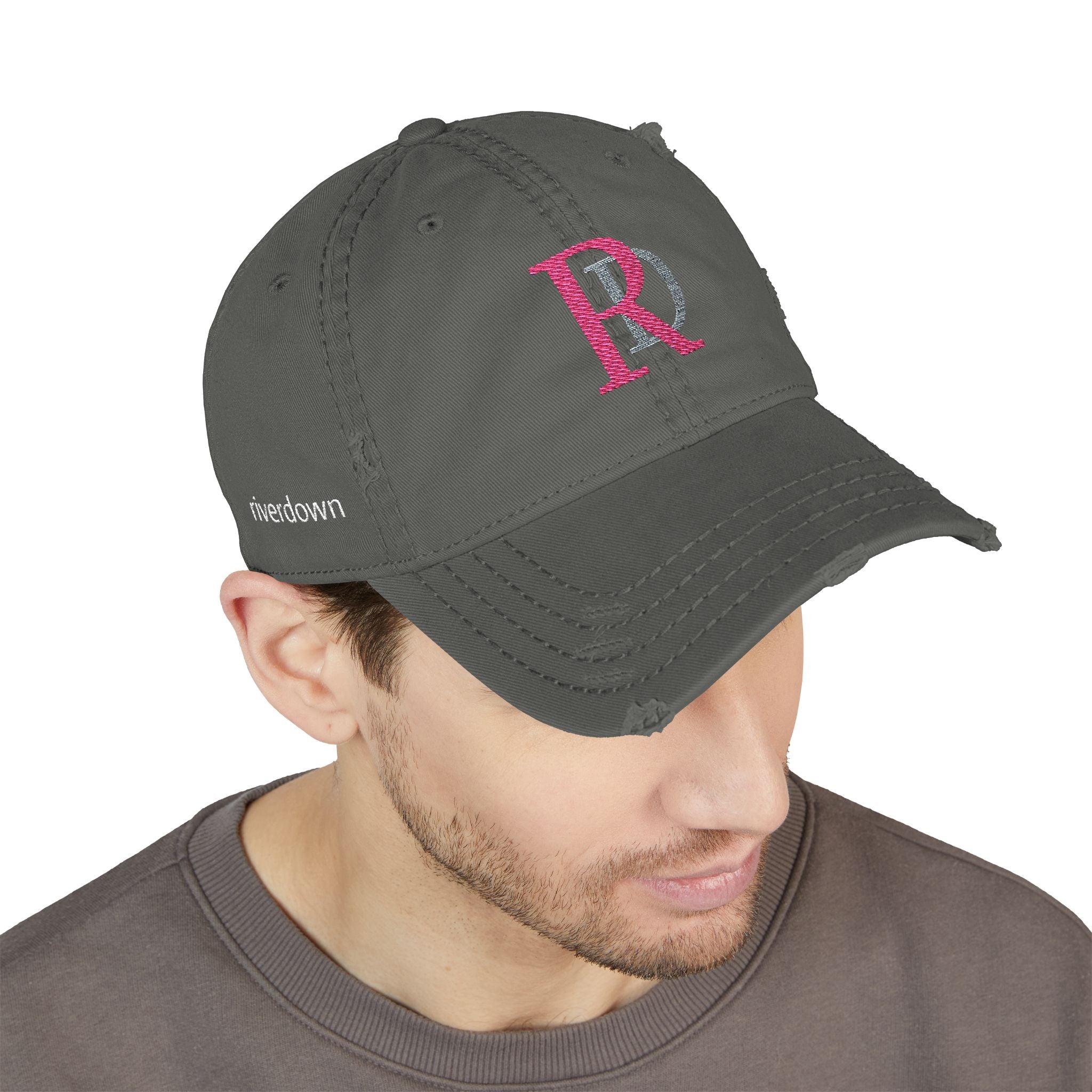 920 - Hat Multi Colors RD Distressed Embroidered 'Riverdown' Dad Hat – Vintage Washed Baseball Cap