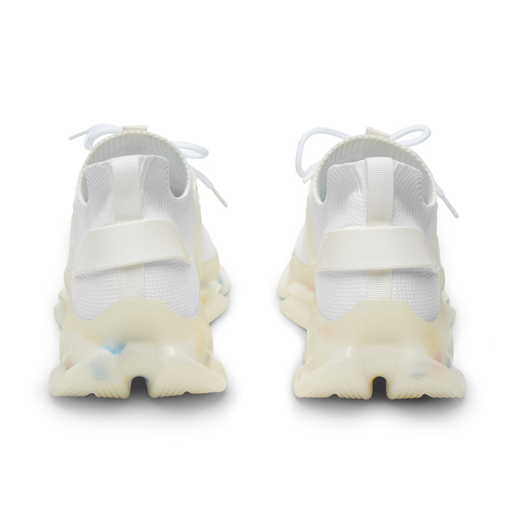 81 - Men's White Mesh Sneakers — Lightweight Breathable Athletic Shoes with 'RIVERDOWN' Accent