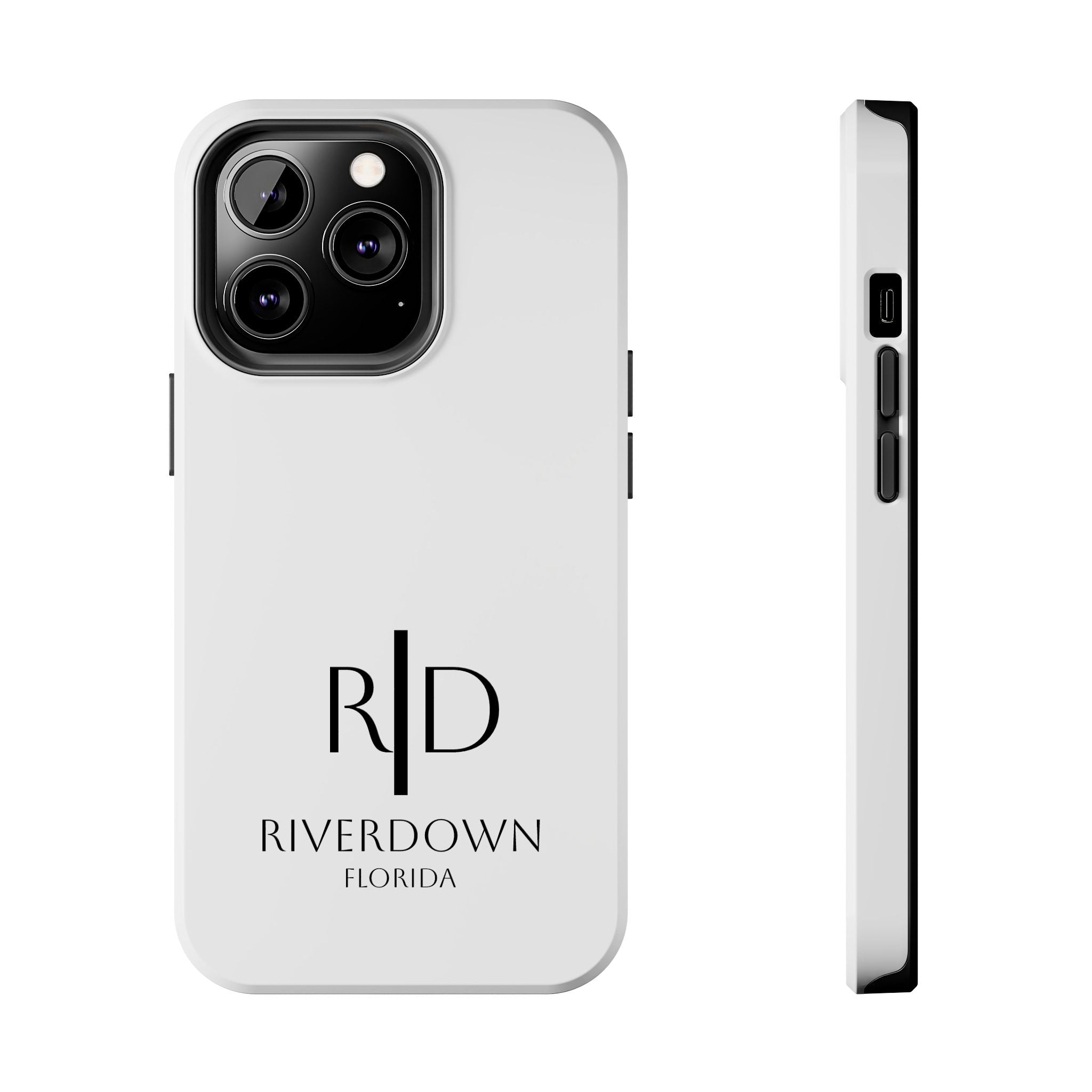 924 - Phone Case White Cap — Durable Protective Phone Cover with Monogram Logo
