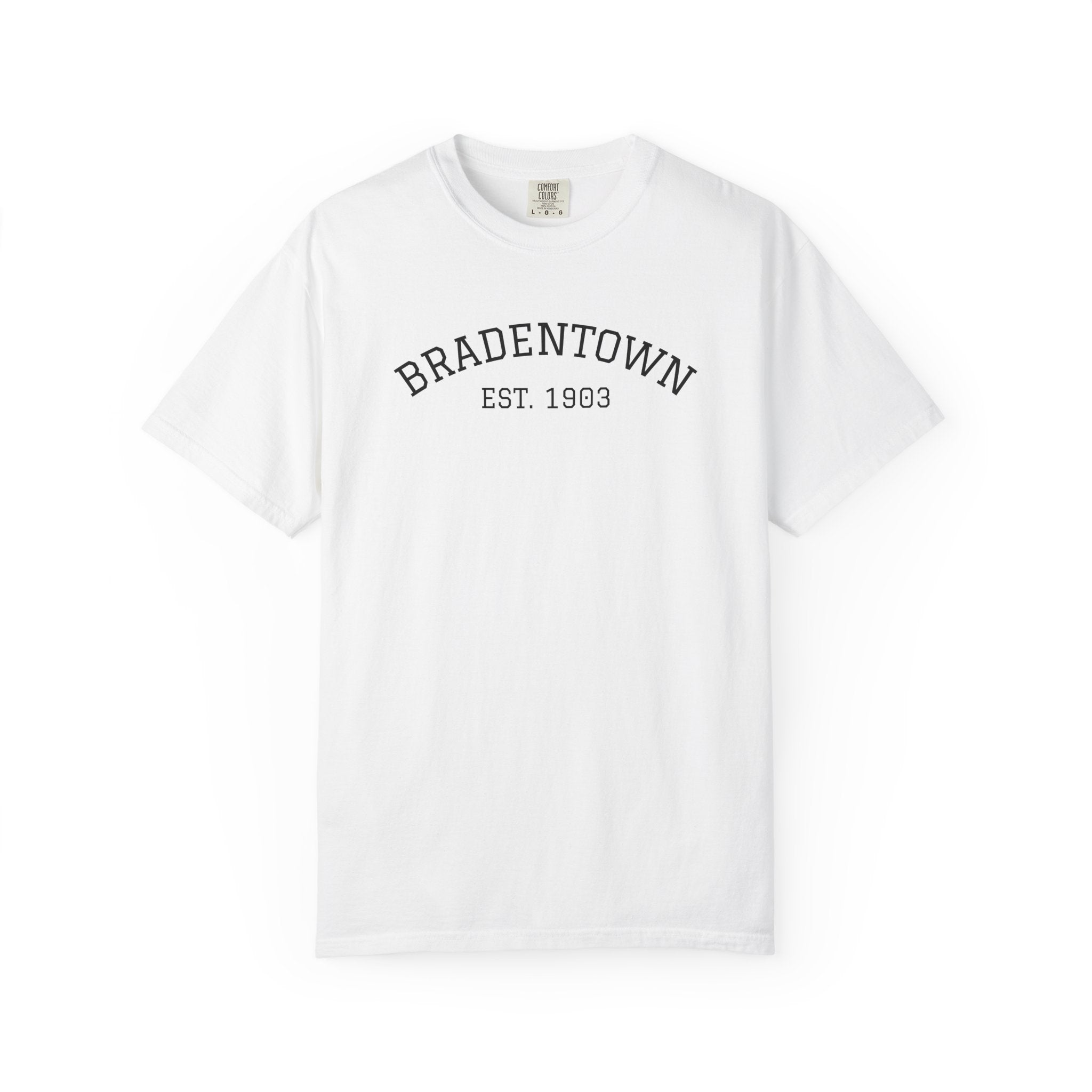 101 -  Tee Multi Colors Bradentown Classic Tee — Minimalist Initials T-Shirt