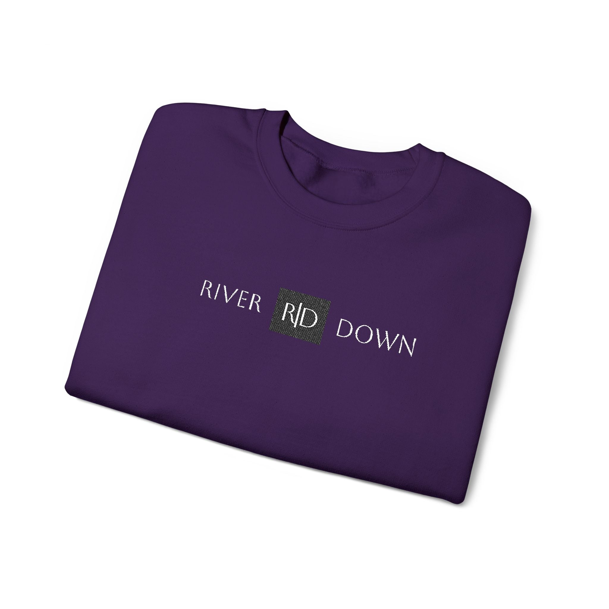 3 - Sweatshirt Embroidered Square RD Minimal Graphic Crewneck Sweatshirt — Small Black Patch Logo