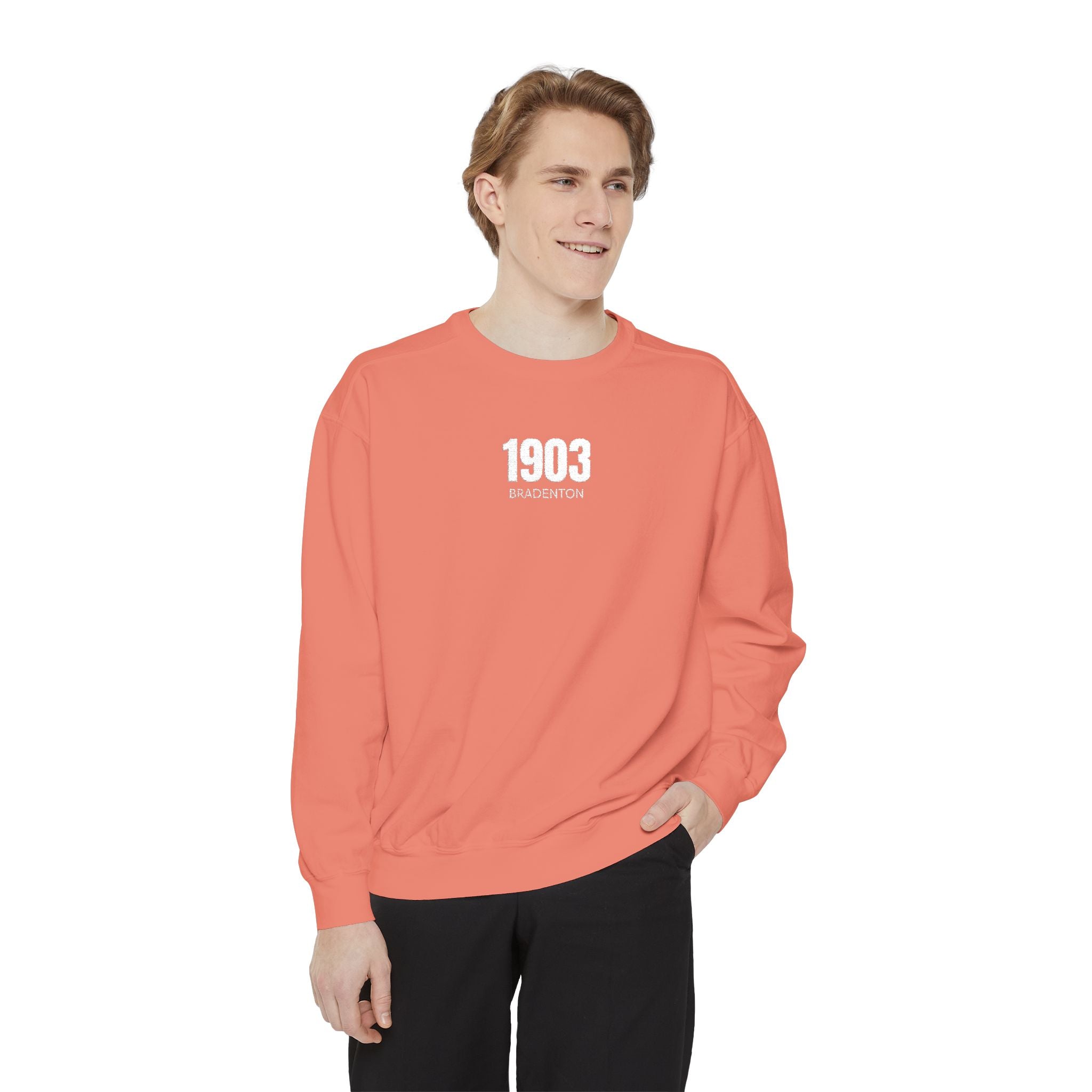 3 - 1903 Crest Embroidered Sweatshirt – Minimal Vintage College Pullover