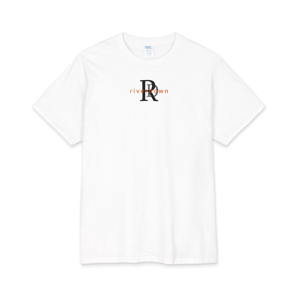 10 - River Down Cotton RD Logo Tee — Minimal Retro Badge Cotton T‑Shirt