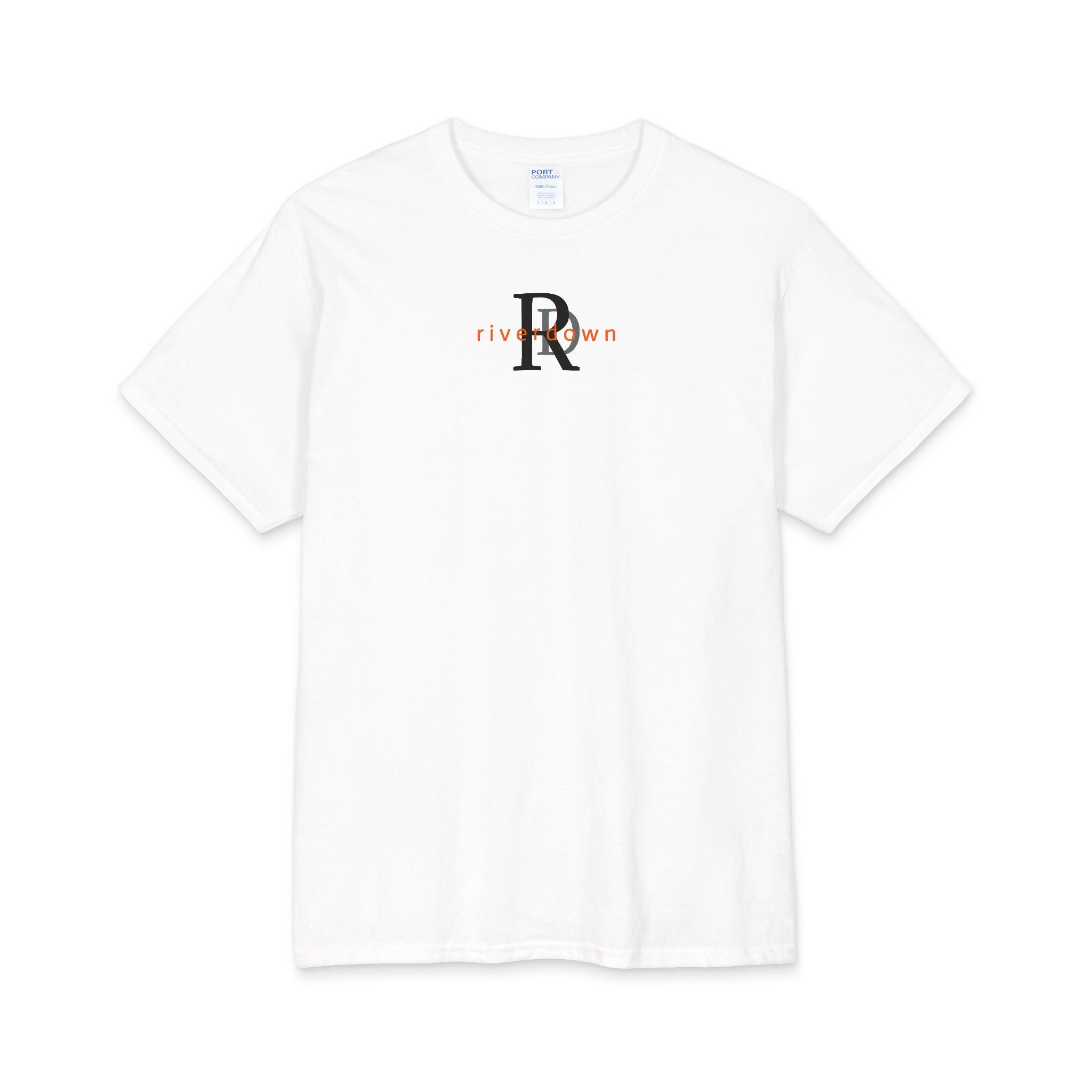 10 - River Down Cotton RD Logo Tee — Minimal Retro Badge Cotton T‑Shirt