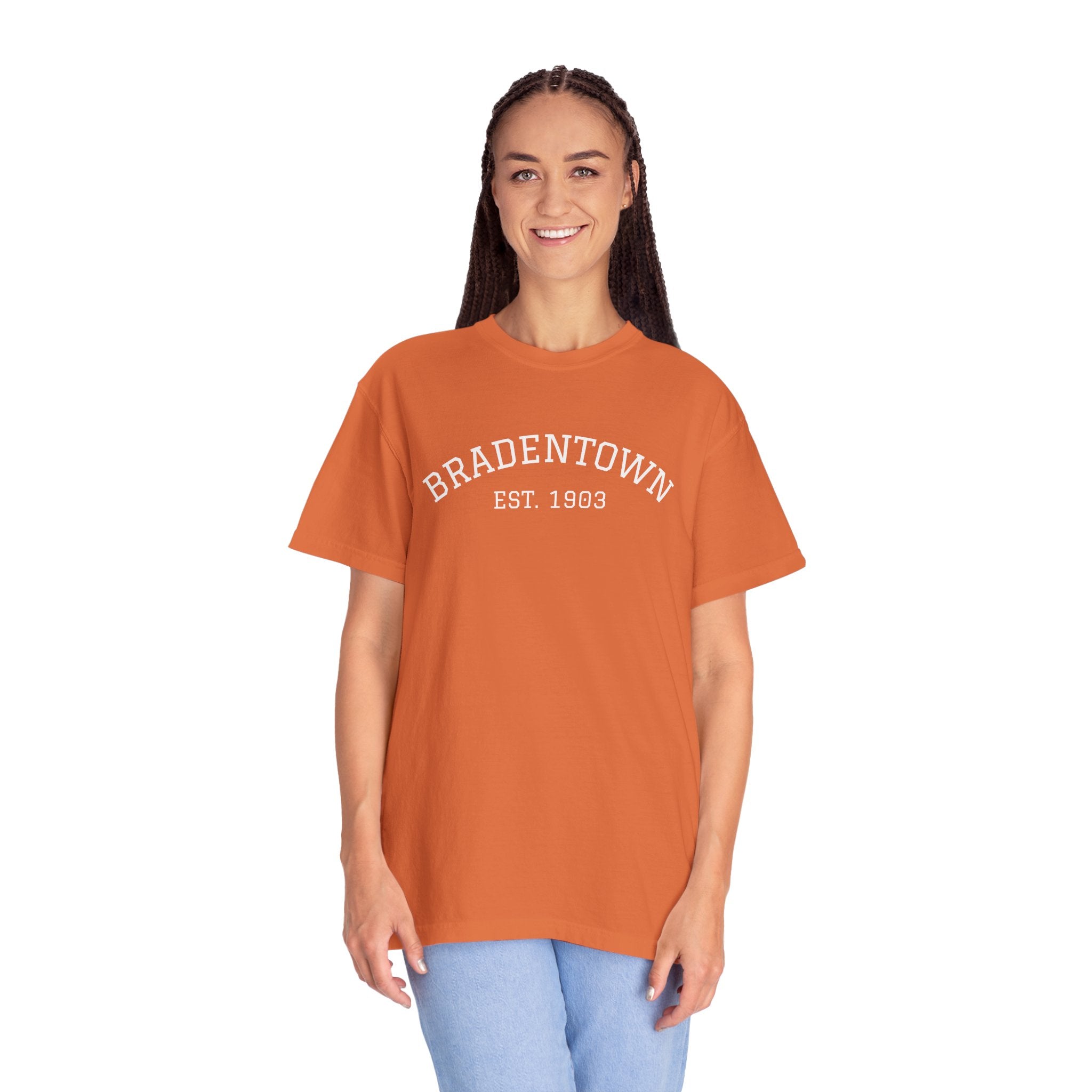 101 -  Tee Multi Colors Bradentown Classic Tee — Minimalist Initials T-Shirt