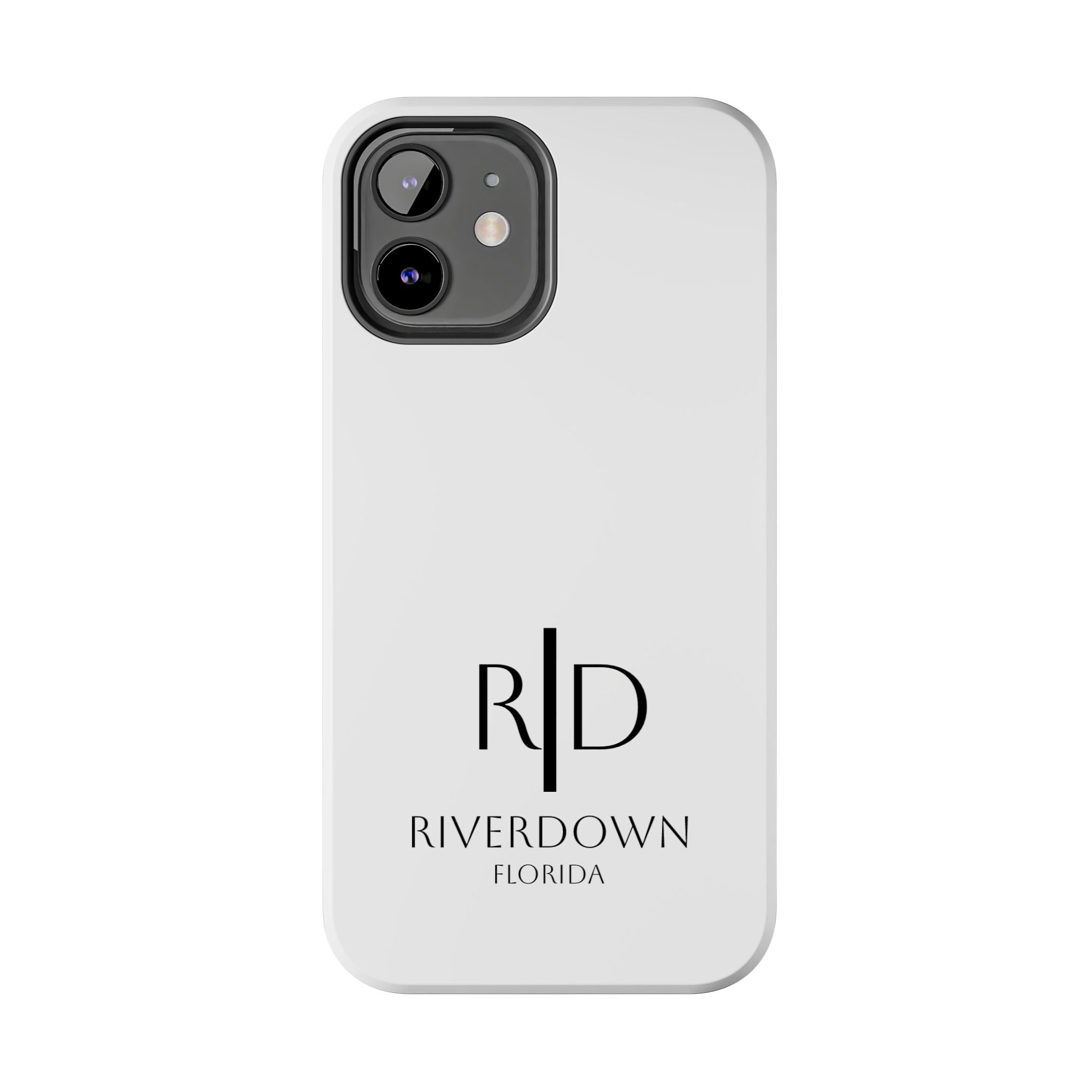 924 - Phone Case White Cap — Durable Protective Phone Cover with Monogram Logo