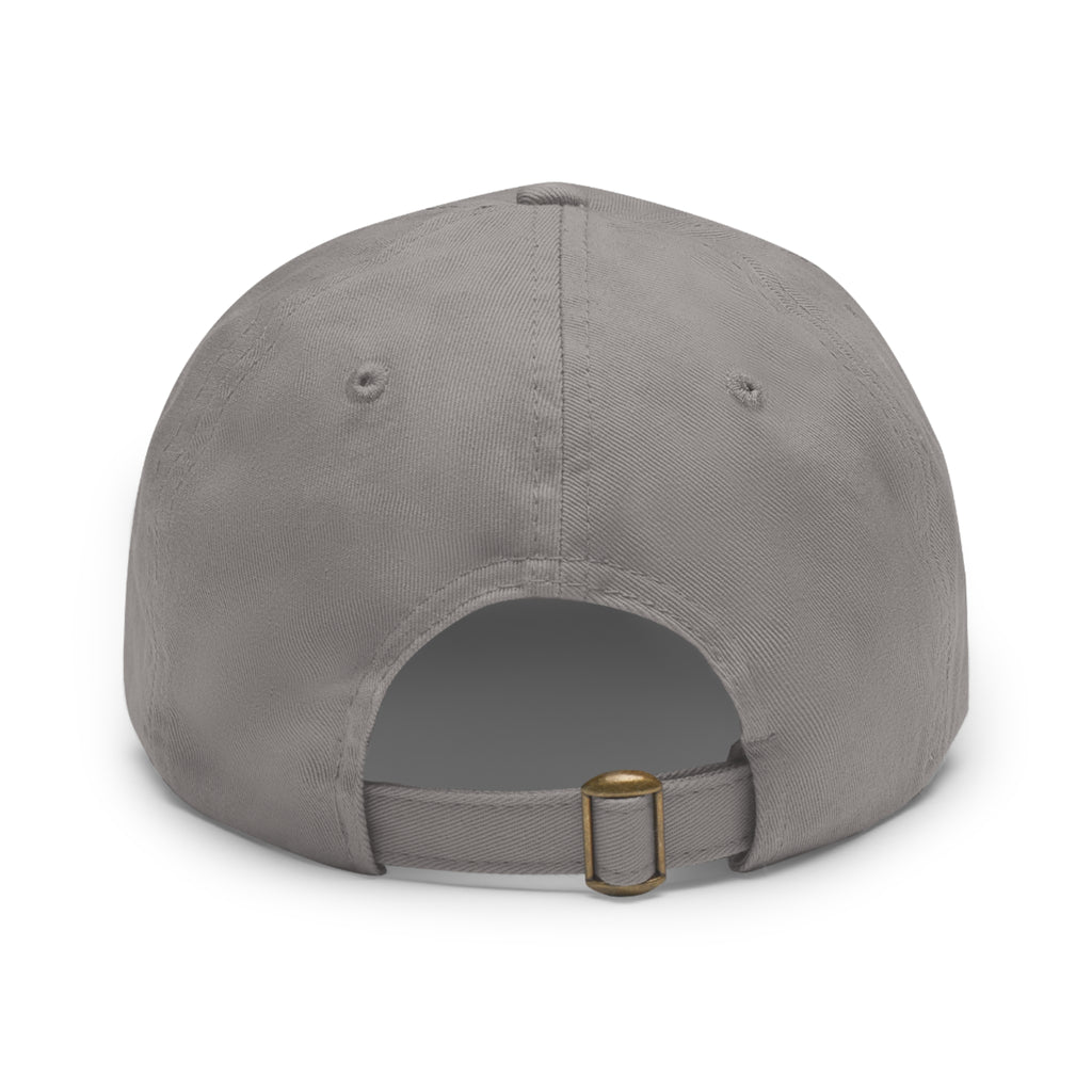 92 - Dad Hat with Leather Patch Multi Color (Rectangle)