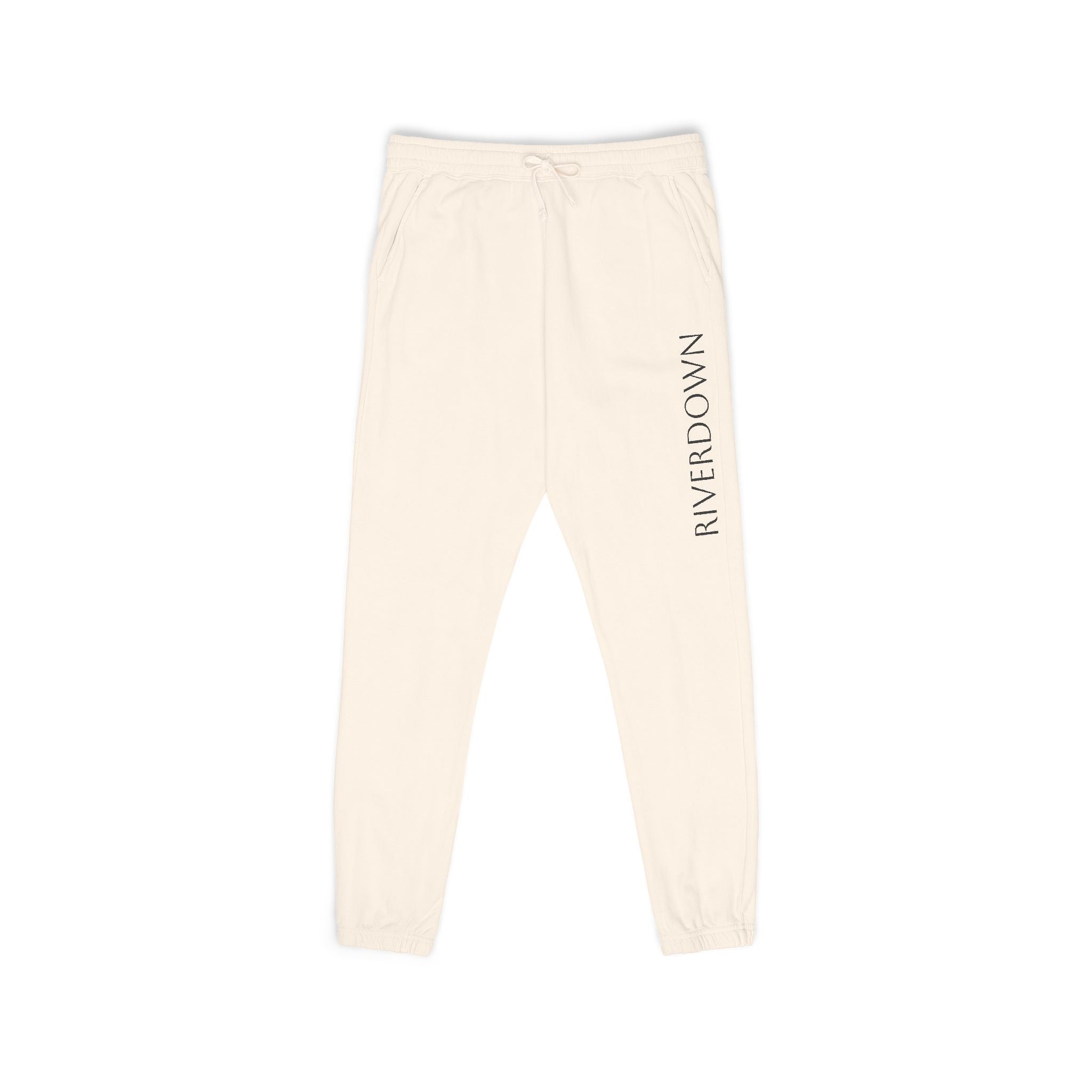 6 - Pants Sweats Vertical 'RIVERDOWN” Graphic Sweatpants — Multi Colors Casual Fleece Joggers