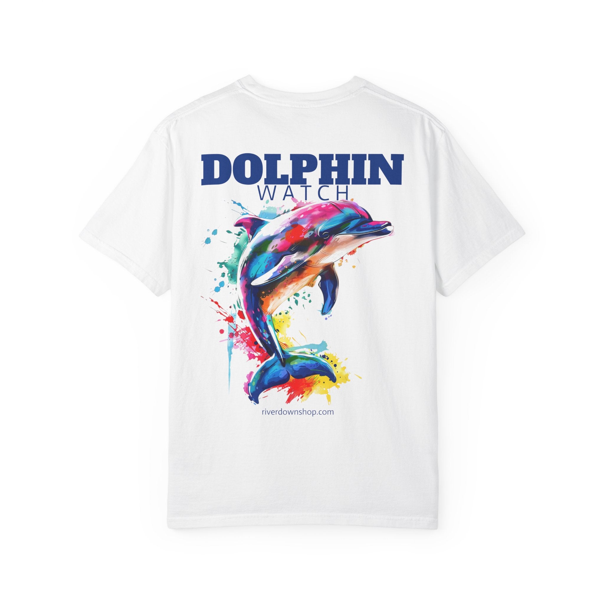 10 - Tee White Painted Dolphin - T-Shirt