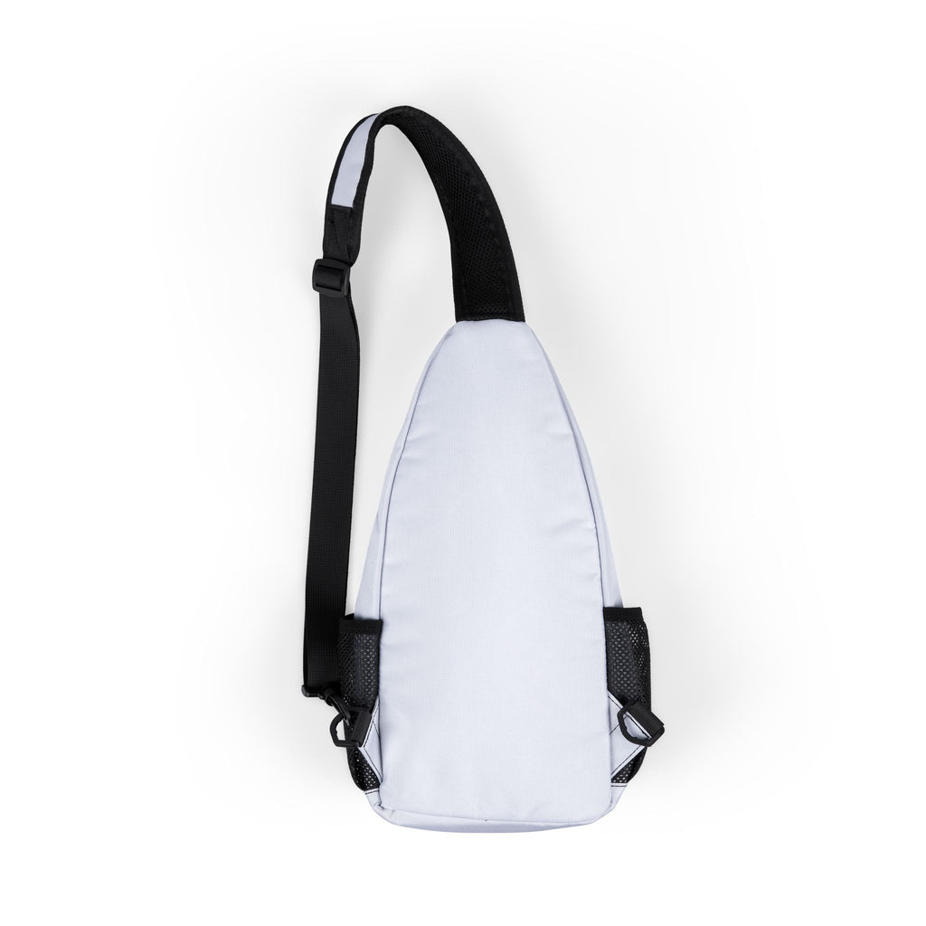 925 - White Riverdown Chest Bag — Compact Sling Bag with Front Zip & Side Pockets