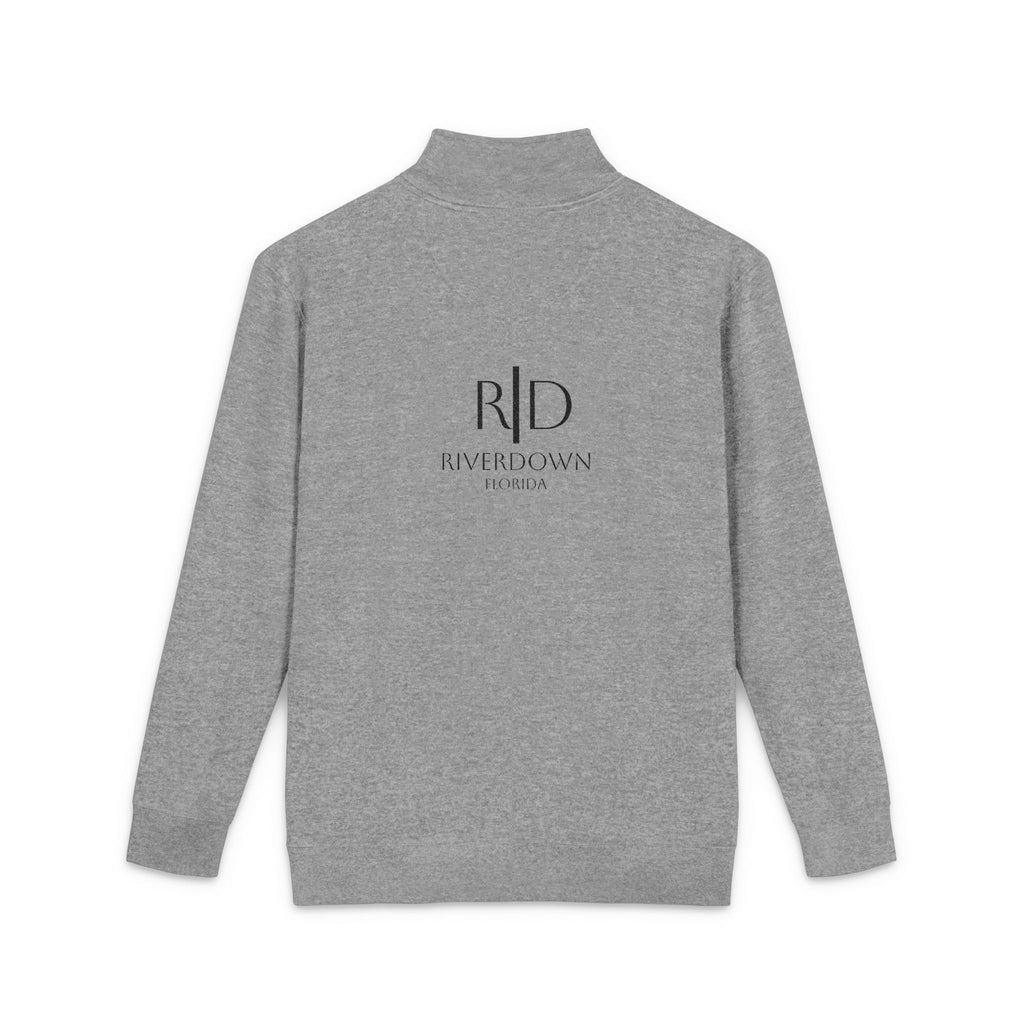 5 - Fleece Pullover Embroidered RD Logo – Quarter‑Zip Casual Sweatshirt