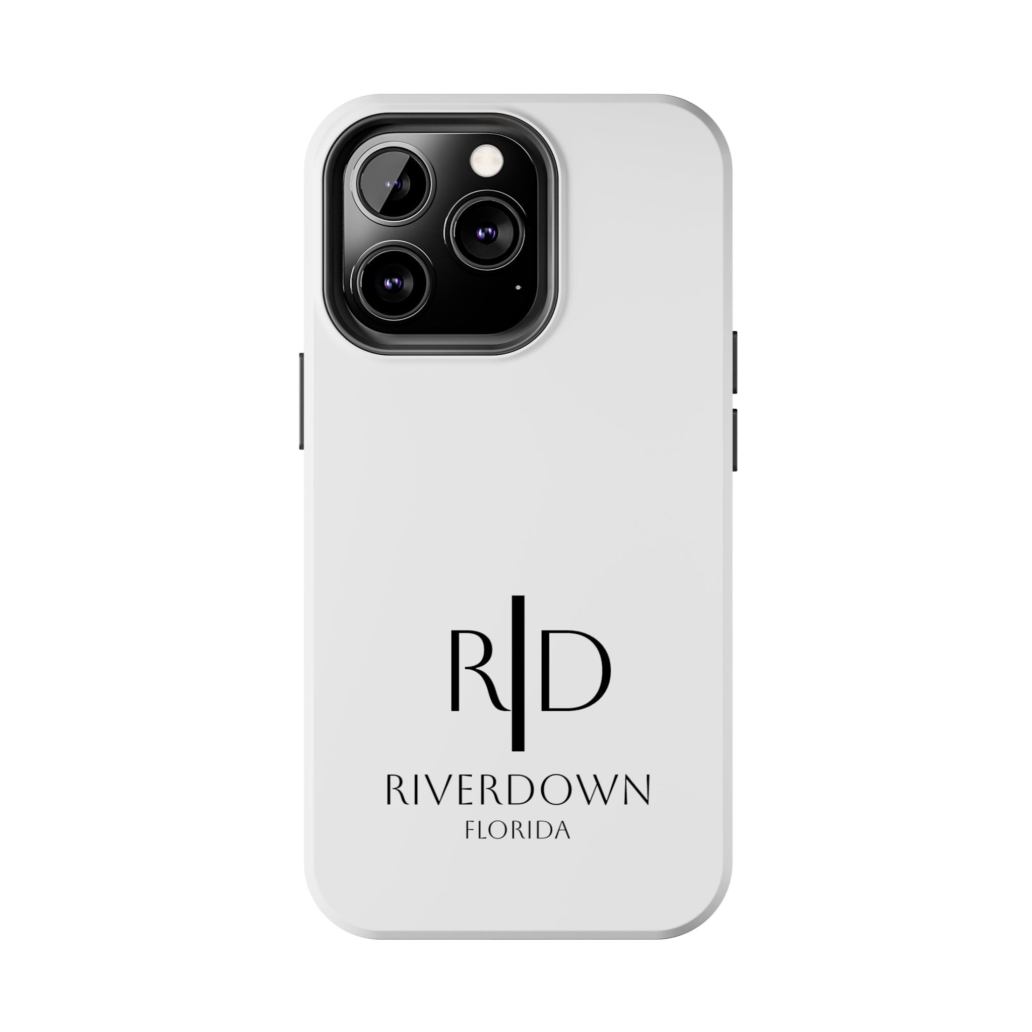 924 - Phone Case White Cap — Durable Protective Phone Cover with Monogram Logo