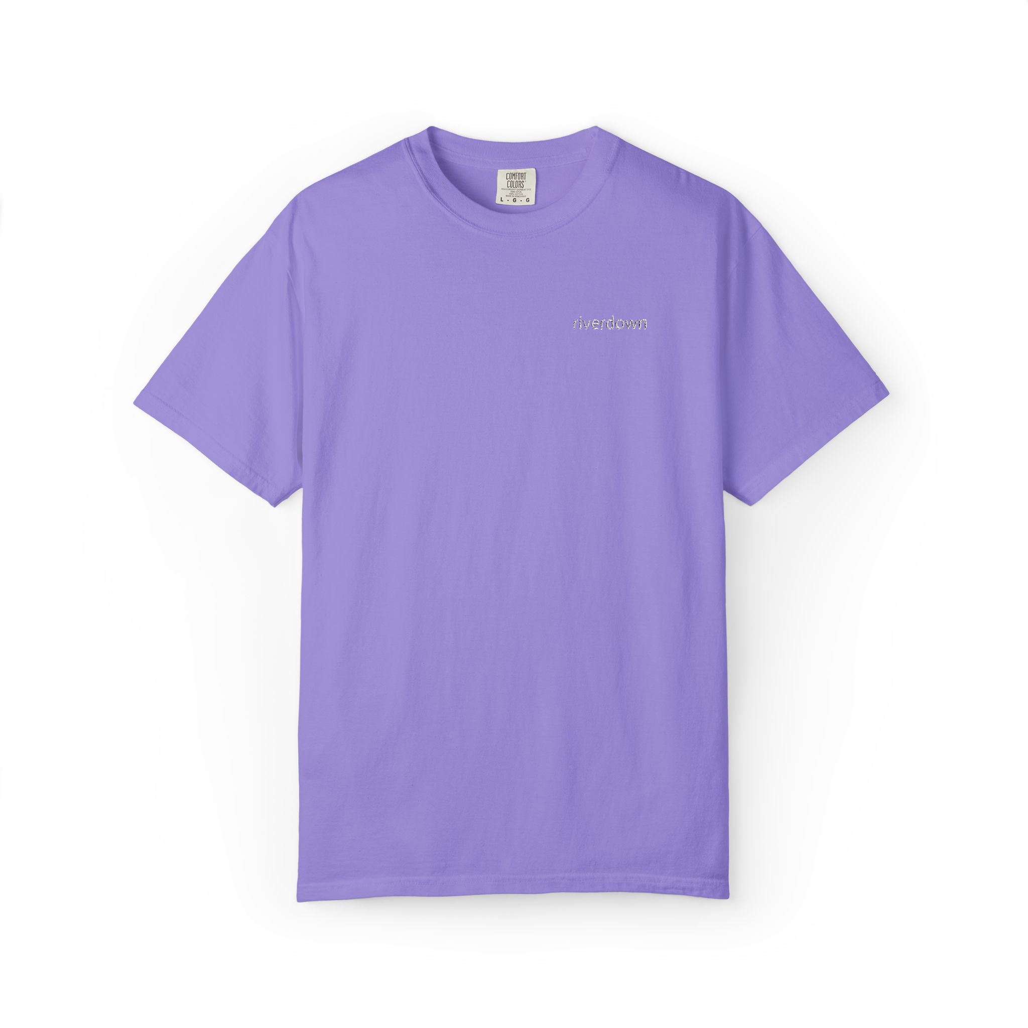 101 - Embroidered Riverdown T-Shirt — Soft Garment-Dyed Casual Tee