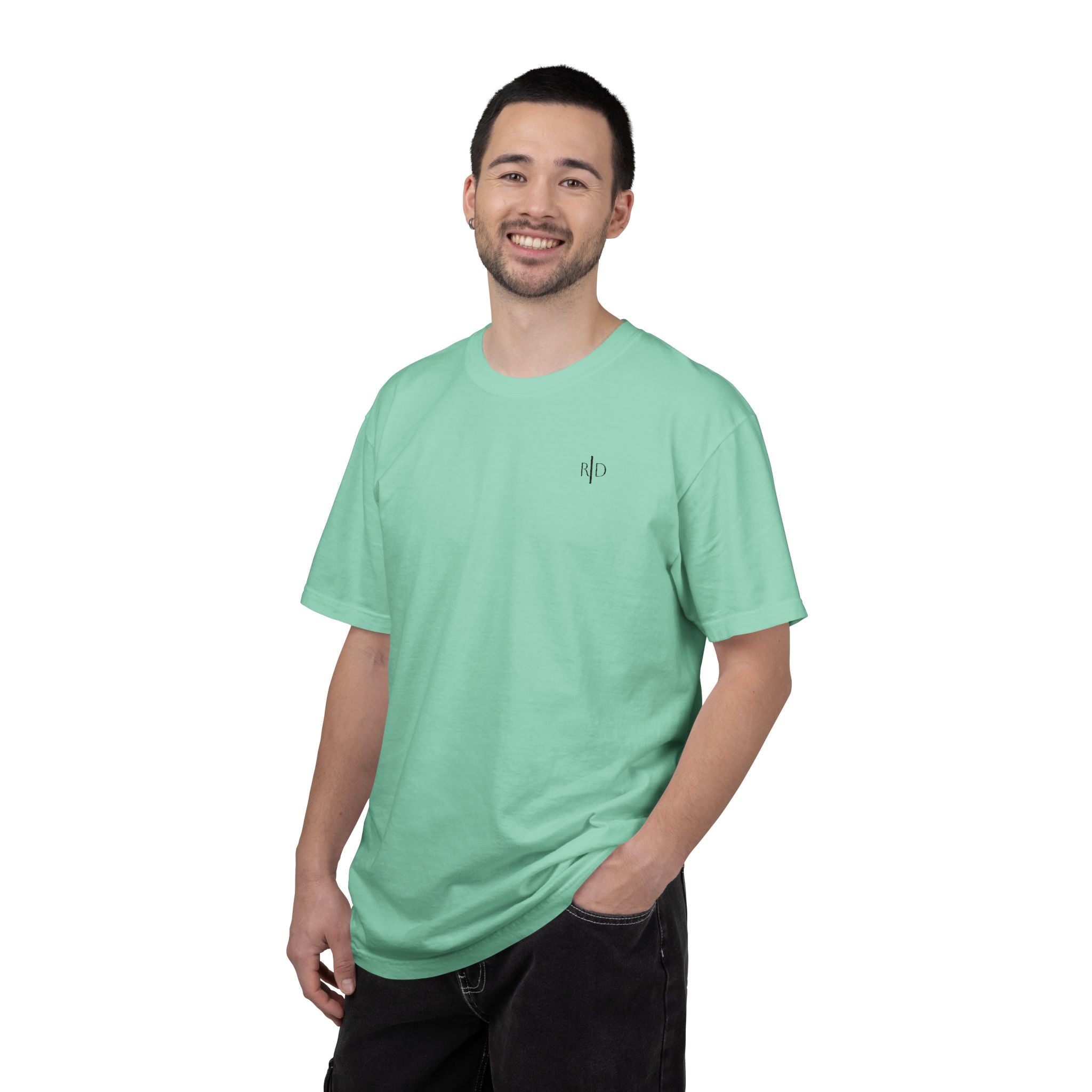 101 - Embroidered RD Logo T-Shirt — Soft Garment-Dyed Casual Tee