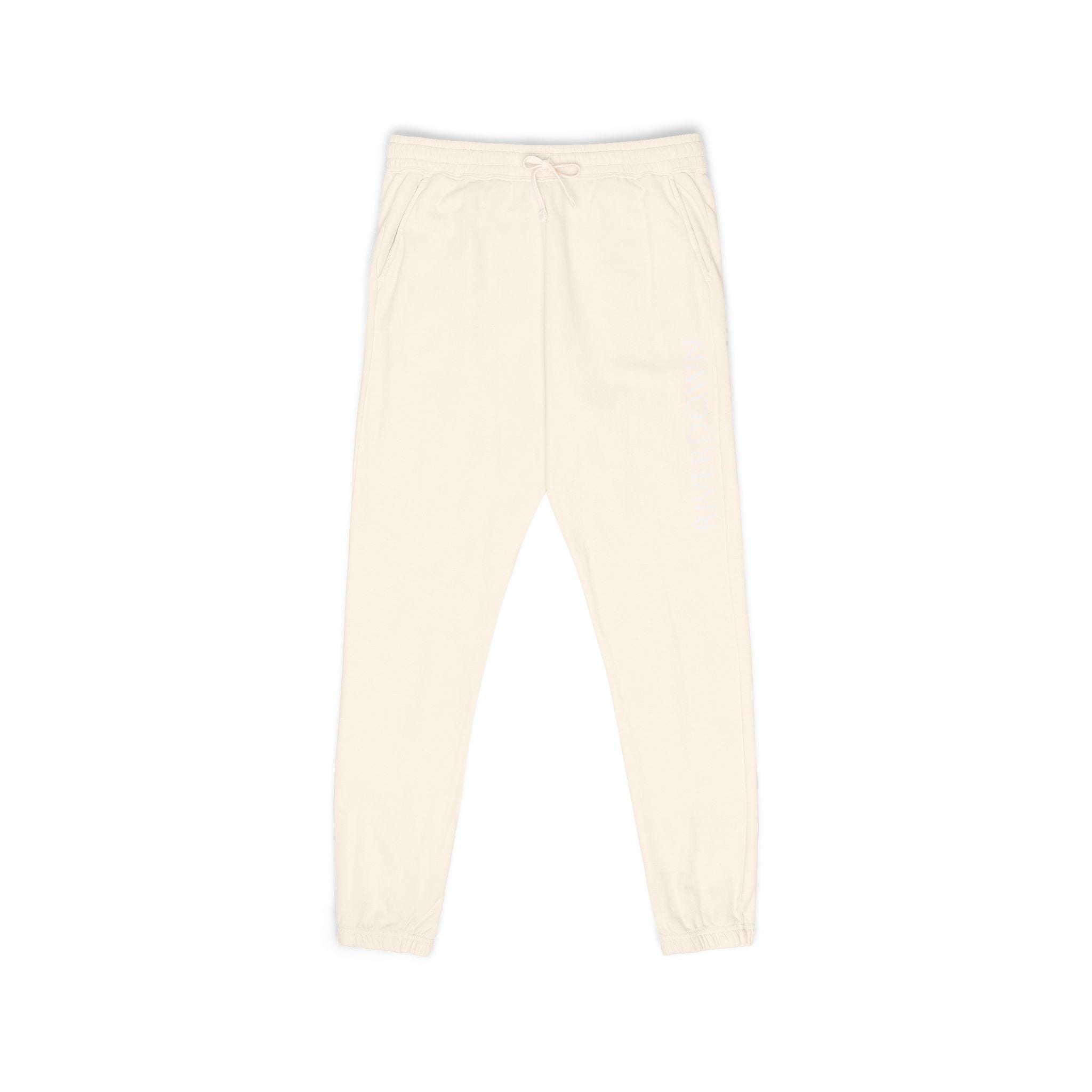 6 - Pants Sweats Vertical Script Multi Colors Joggers — Cozy Garment-Dyed Fleece Sweatpants with Side Text