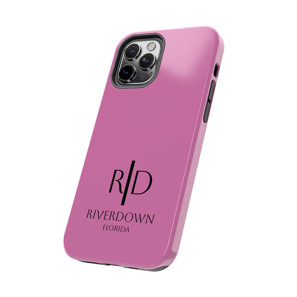 924 - Phone Case Pink Peddle — Durable Protective Phone Cover with Monogram Logo
