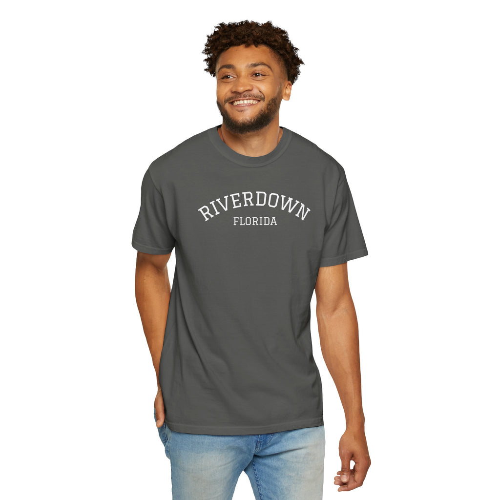 10 - Tee Multi Colors RIVERDOWN University Style -  Minimalist Initials T-Shirt