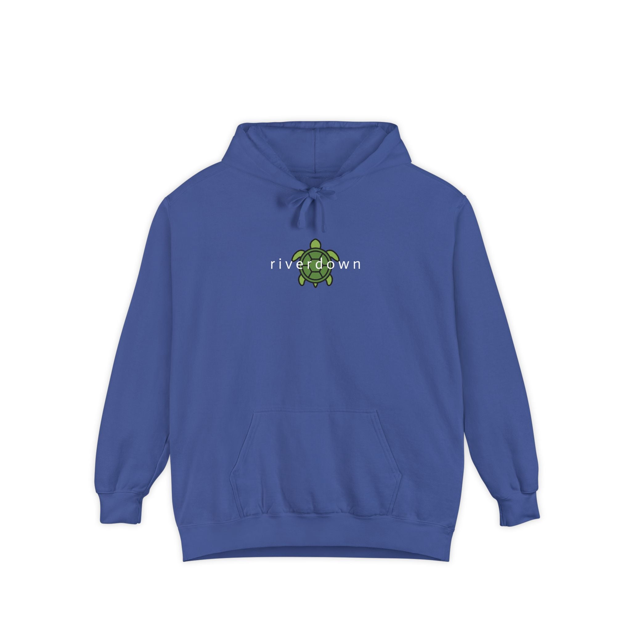 4 - Riverdown Embroidered Sea Turtle Logo Hoodie — Soft Garment-Dyed Graphic Hoodie