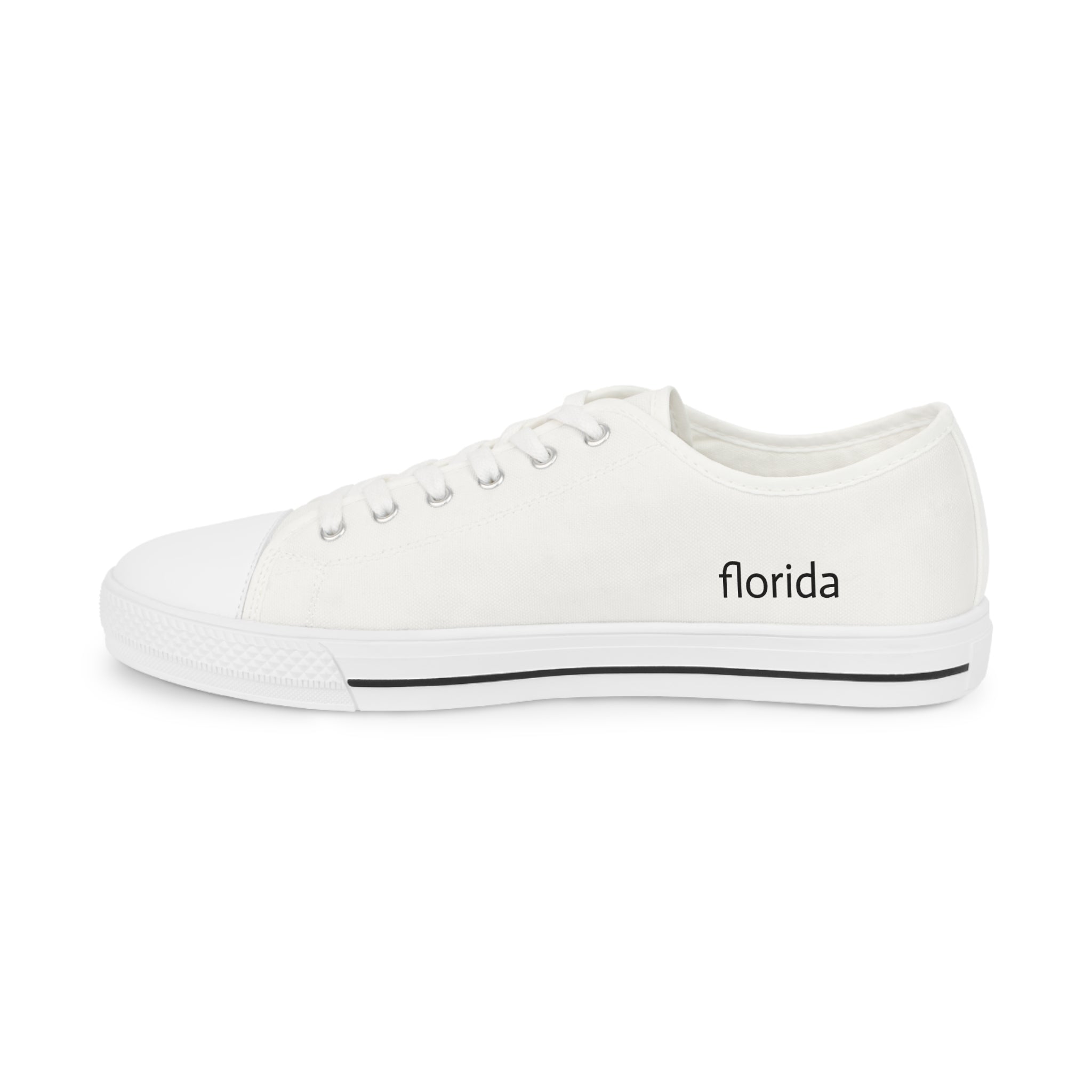 81 - Men's Sailing Anchor - Low Top Sneakers — White Casual Canvas Shoes with Rivertown Anchor Logo